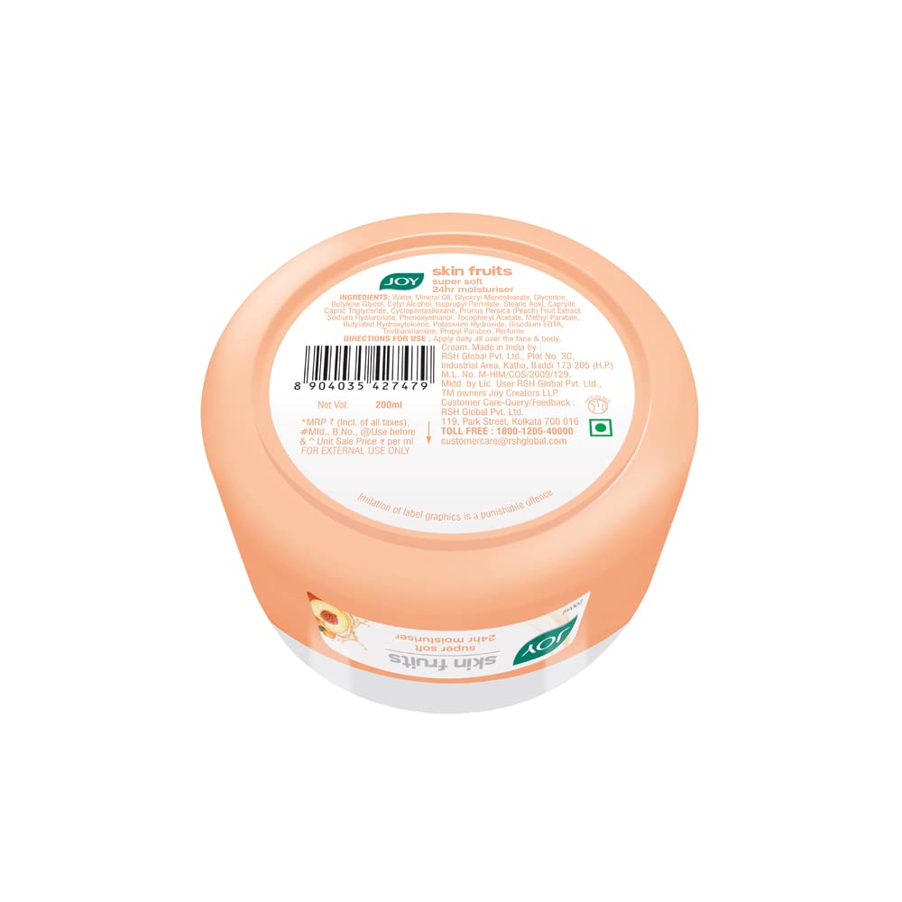 Joy Skin Fruits Super Soft Moisturizer With Peach & Hyaluronic Acid (200ml) – view 5