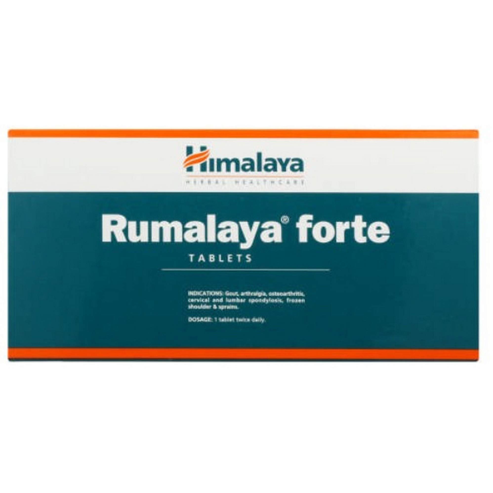 Front pack of Rumalaya Forte Ayurvedic 30-tablet strip