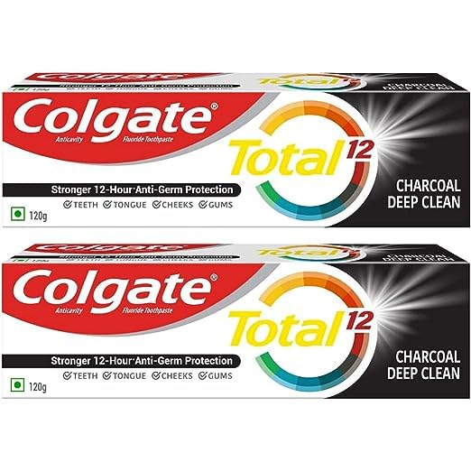 Toothpaste Total 12 Whole Mouth Health 120g Charcoal Deep Clean Toothpaste (240g, Pack of 2, 120g each) – view 2