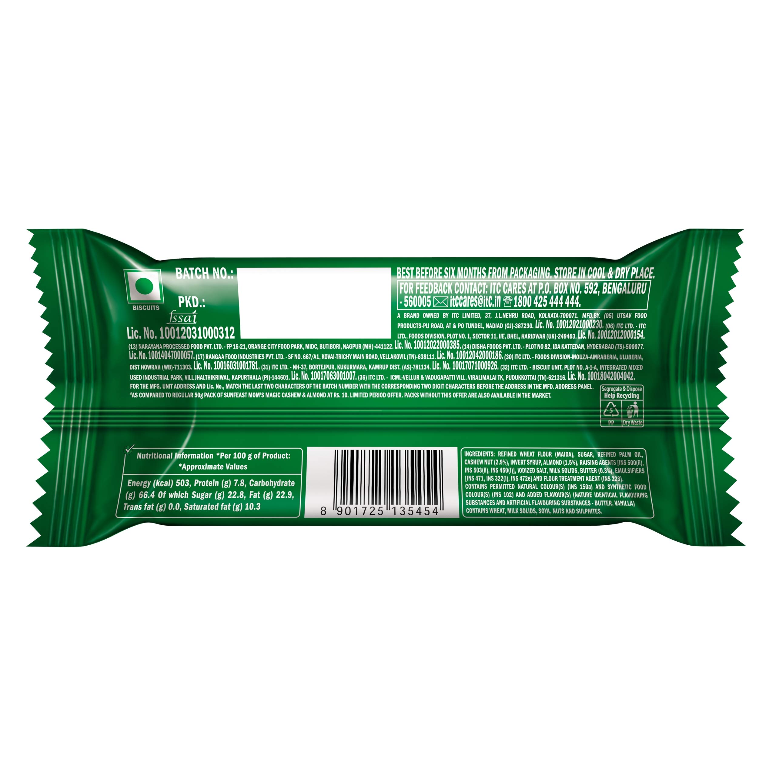 Sunfeast Mom's Magic, Cashew and Almonds, 50g (with 10.8g Extra) – view 2