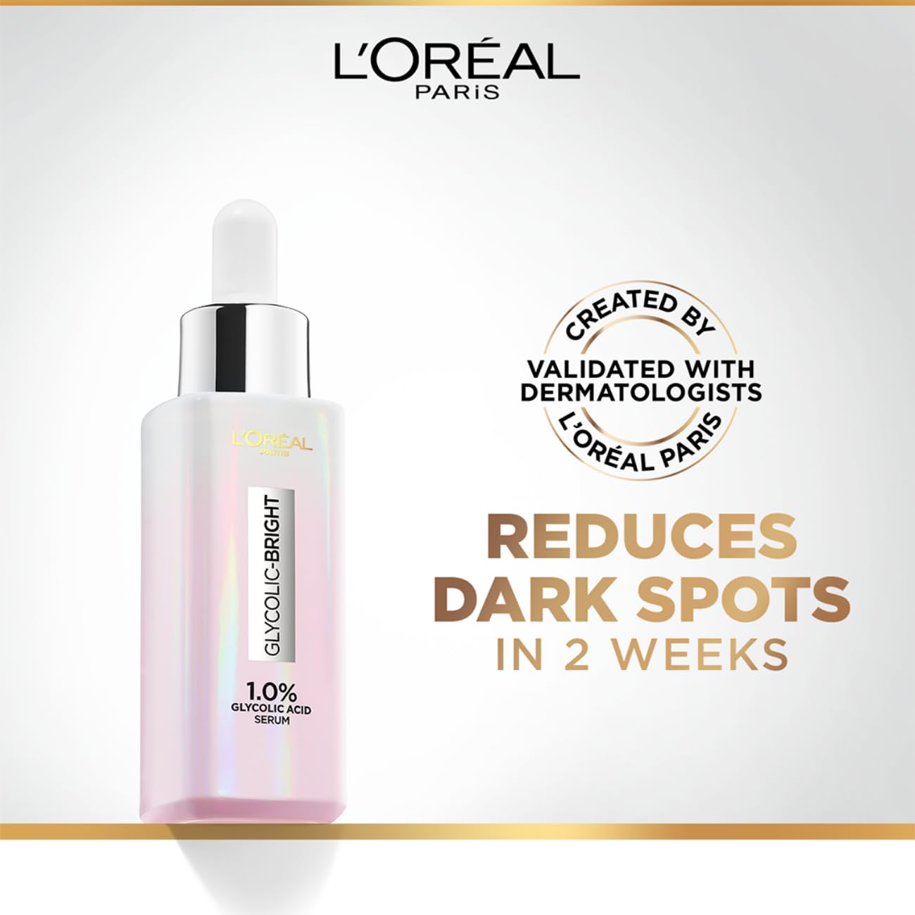 L'Oreal Paris Instant Glowing Serum, 1% Glycolic Acid, 2% Niacinamide Serum, Visibly Minimizes Spots, Reveals Even Skin Tone, Glycolic Bright Skin, 30ml – view 3
