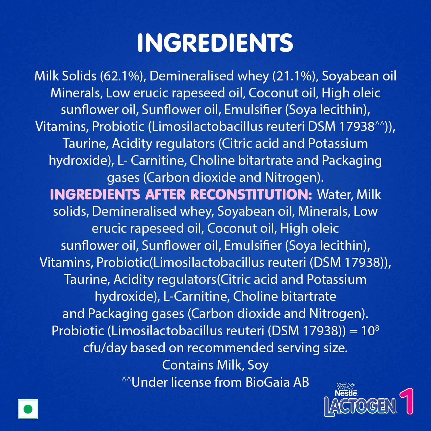 Lactogen Nestle 1 Infant Formula Powder - Upto 6 Months, Stage 1, 400G Bag-In-Box Pack – view 5