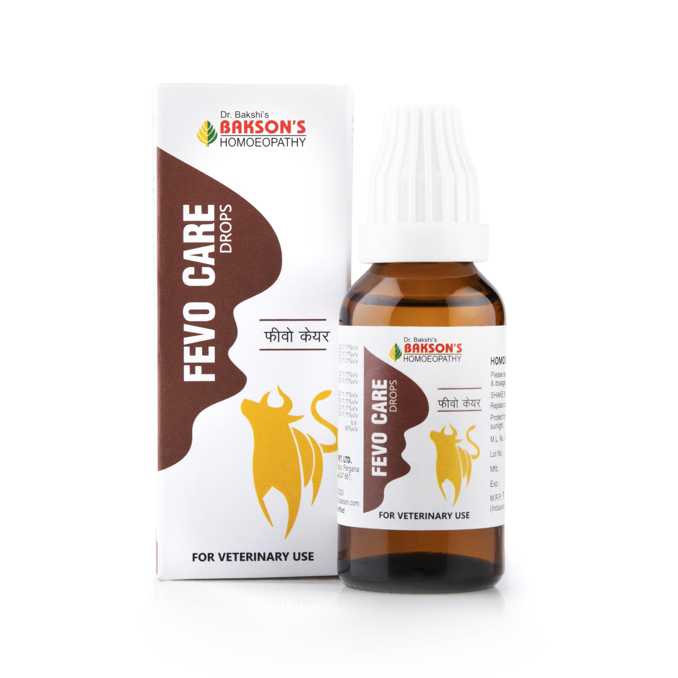 Bakson Veterinary Fevo Aid Drops bottle front view