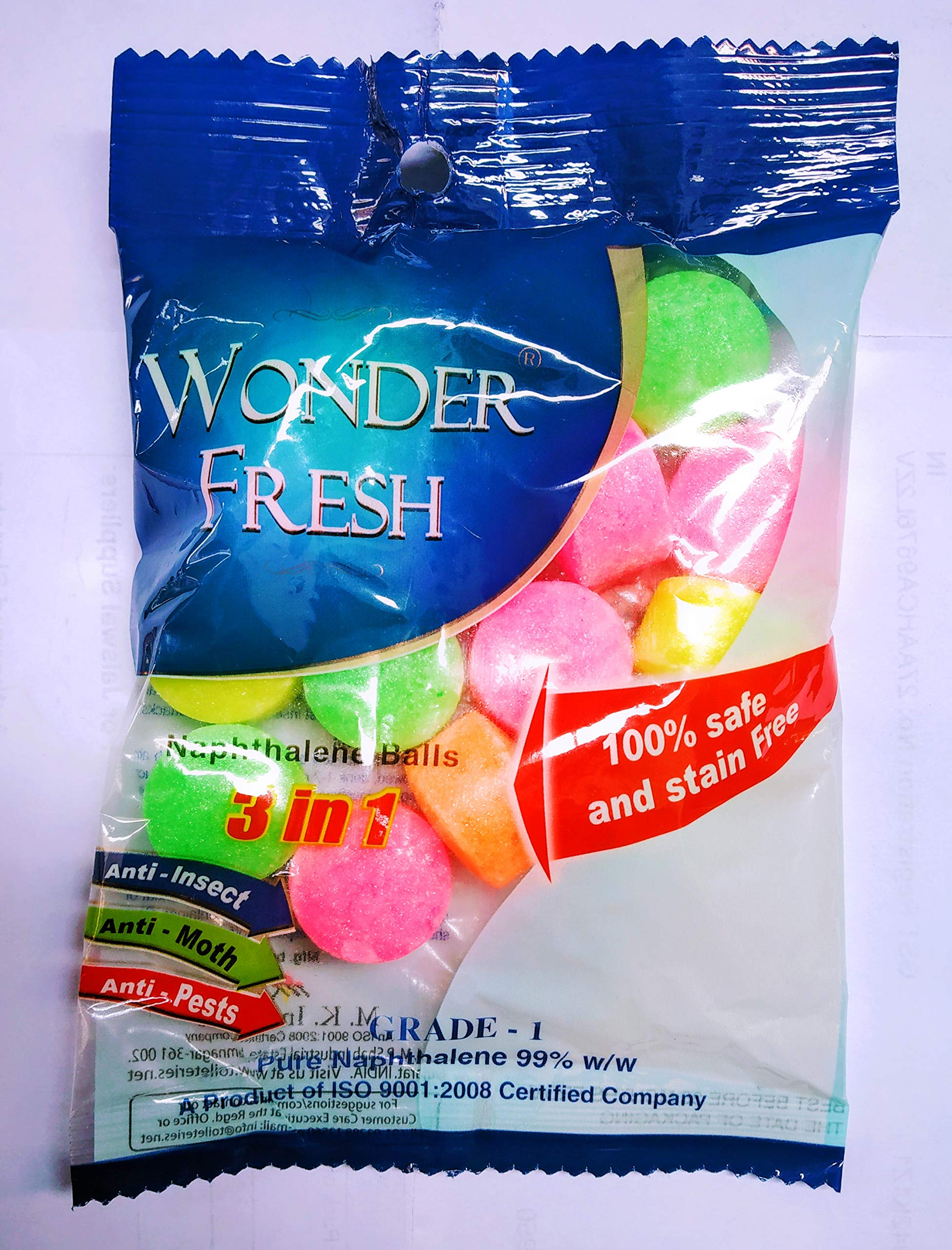Wonder Fresh Colour Naphthalene Ball 100gms (Pack of 5 Packets) – view 2