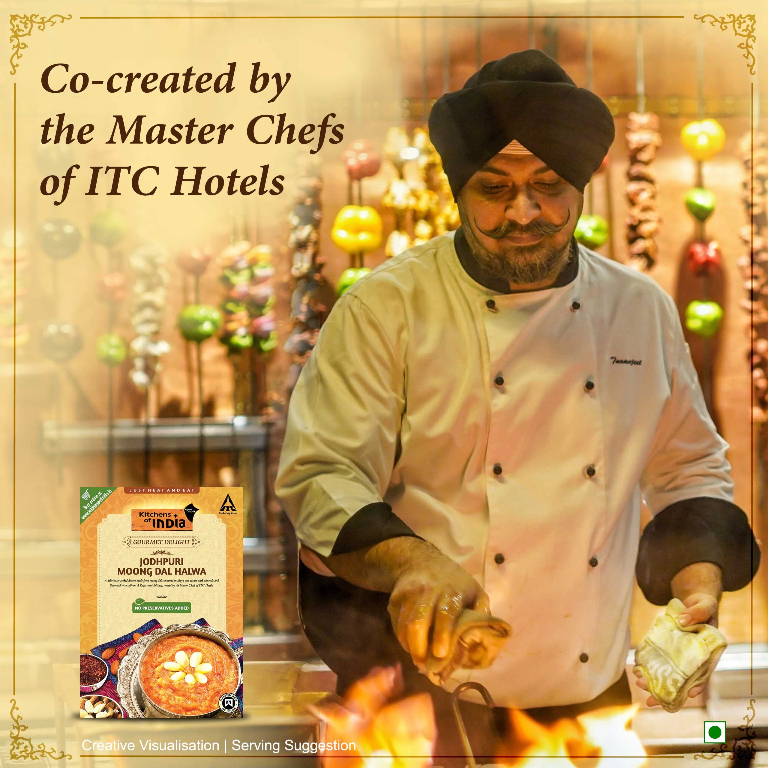 Kitchens of India Jodhpuri Moong Dal Halwa, ITC Ready to Eat Indian Sweet Dish, Just Heat and Eat, 250g – view 3