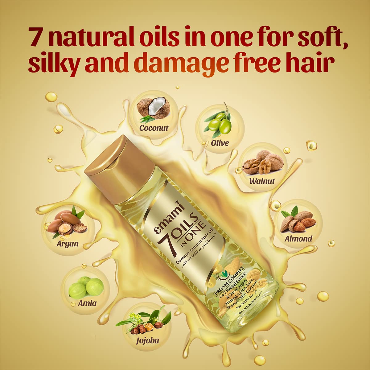 Emami 7 Oils In One Damage Control Hair Oil, 300ml – view 3