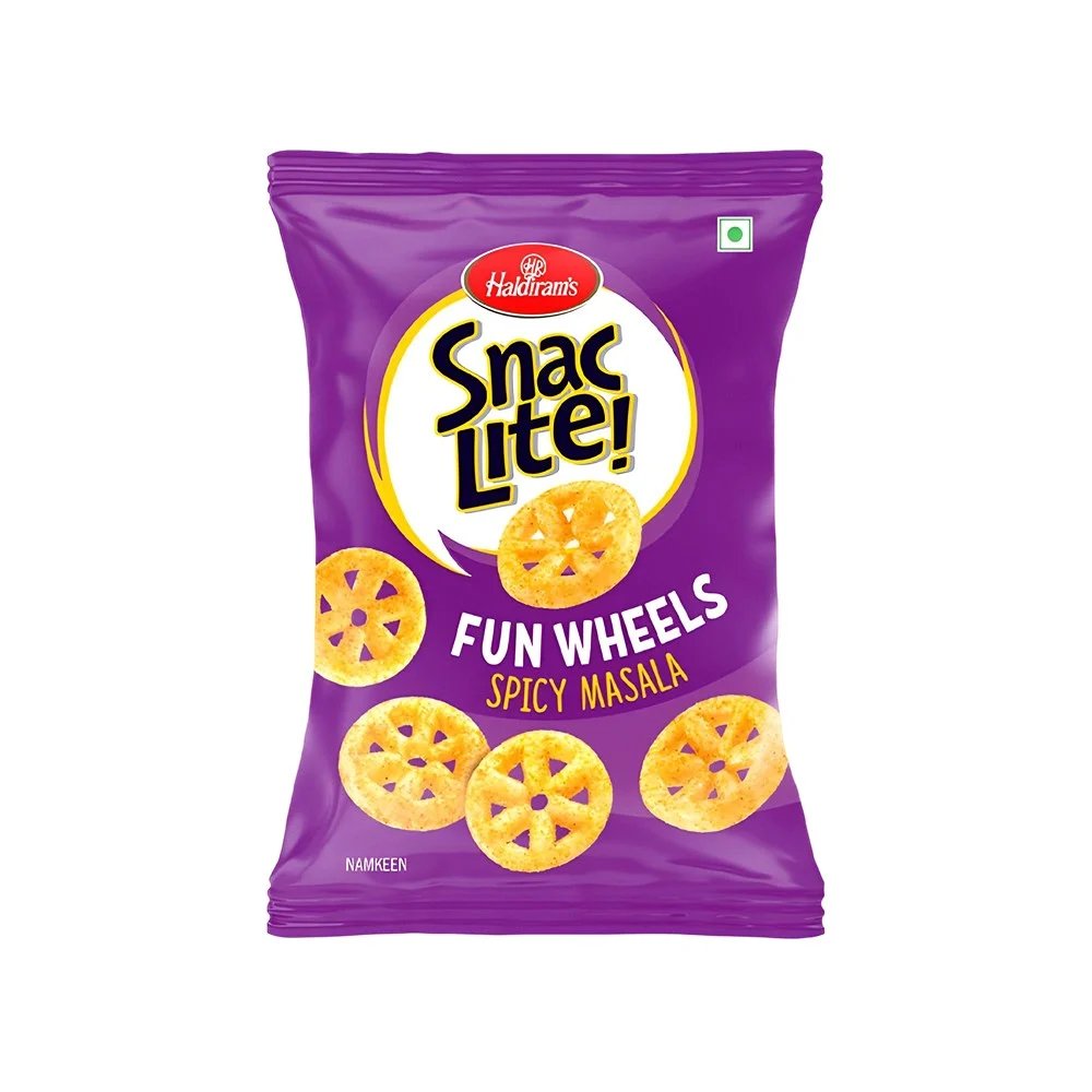 Haldiram's Fun Wheels spicy masala namkeen retail pack
