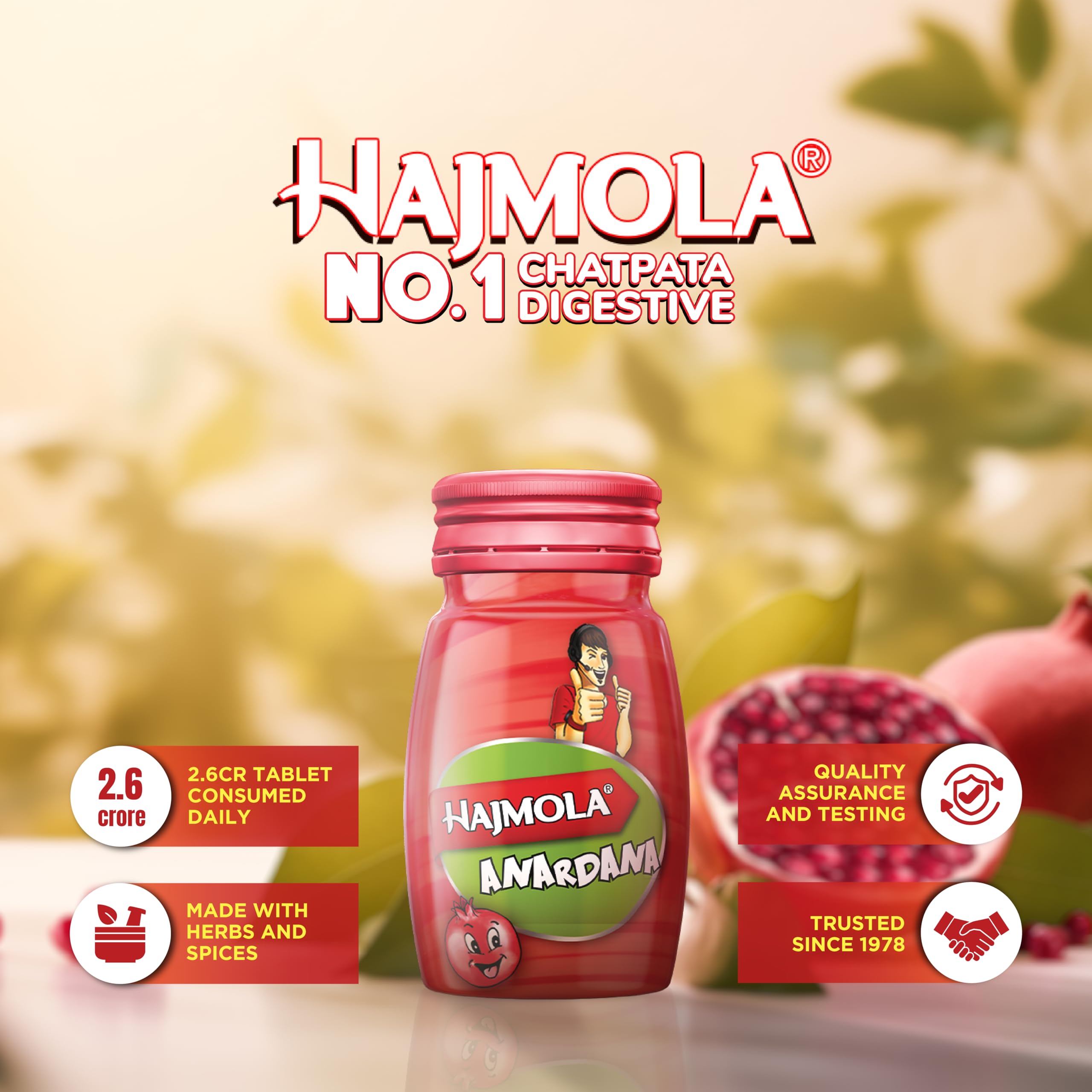 Dabur Hajmola Tablet - Pack of 120 Tablets (Anardana) – view 4