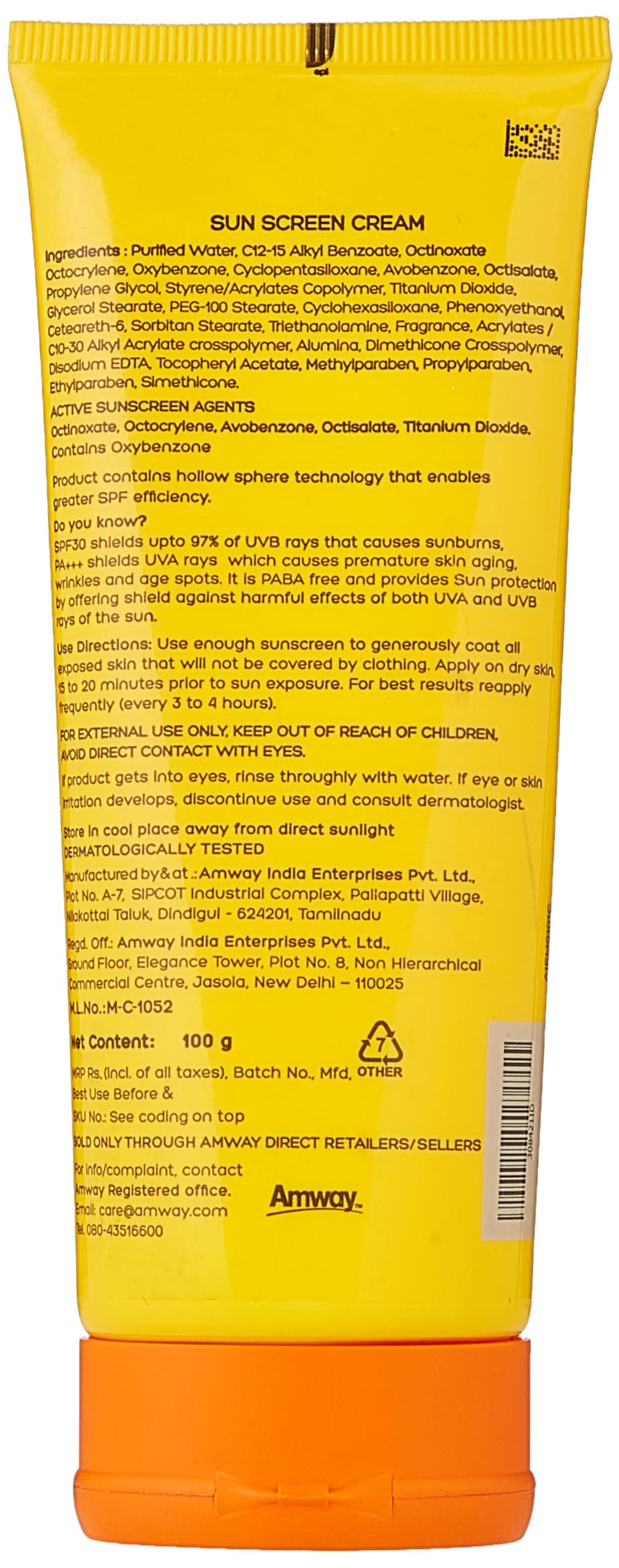 Amway Attitude Sun Screen Cream For All Skin Type With Spf 30 & Pa+++ / 100 Grams – view 2