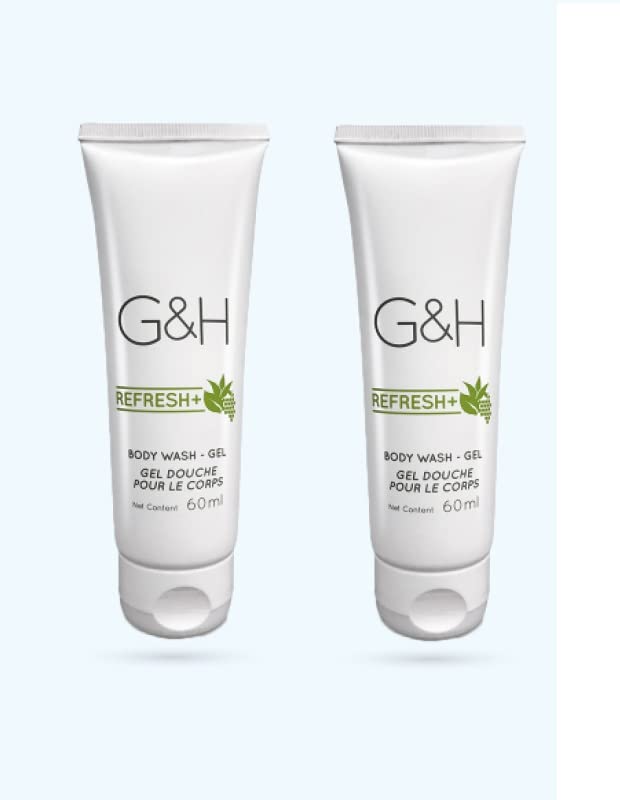 Amway G&H Refresh body wash gel bottles with almond scent