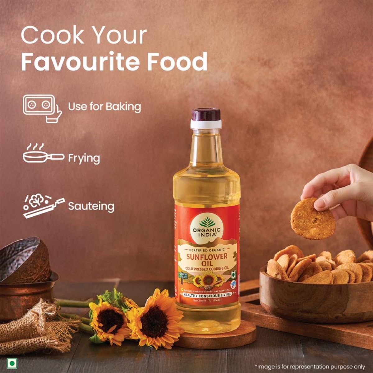 ORGANIC INDIA Organic Sunflower Oil 1000 ml – view 6