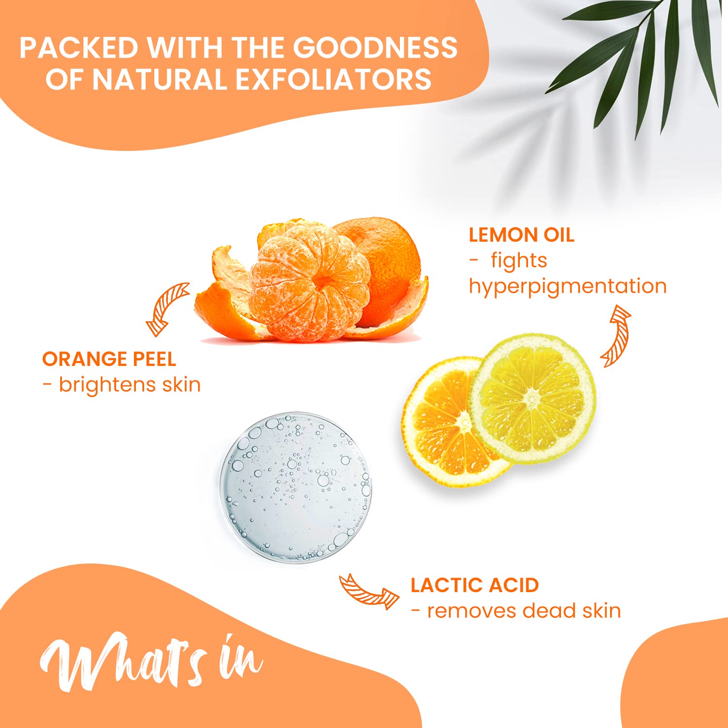 Nutriglow Advanced Organics Vitamin C Lightening Scrub for Exfoliation, Acne Control with Orange Peel Scrub (100 g) – view 5