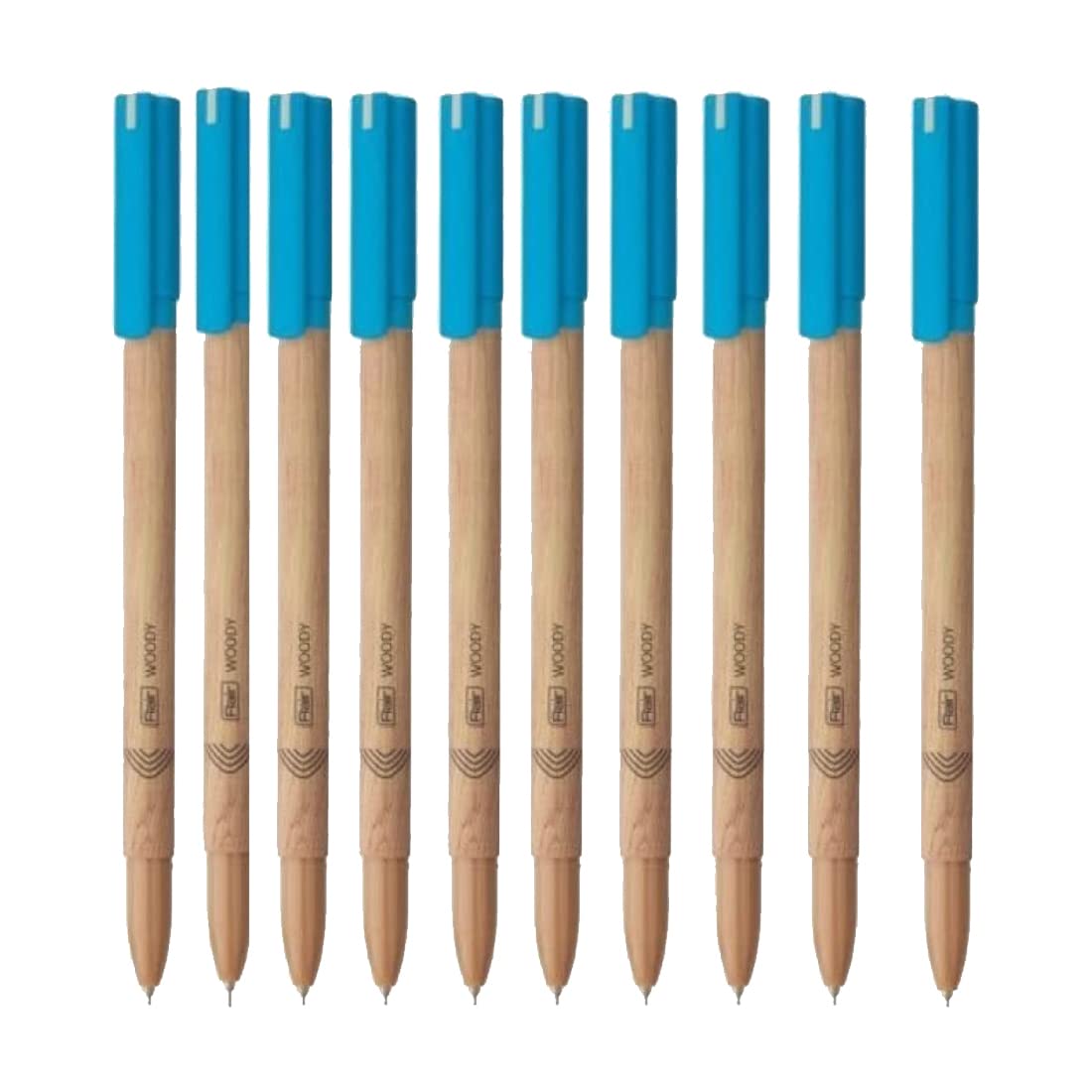 Pack of 30 FLAIR Woody 0.7 mm blue pens