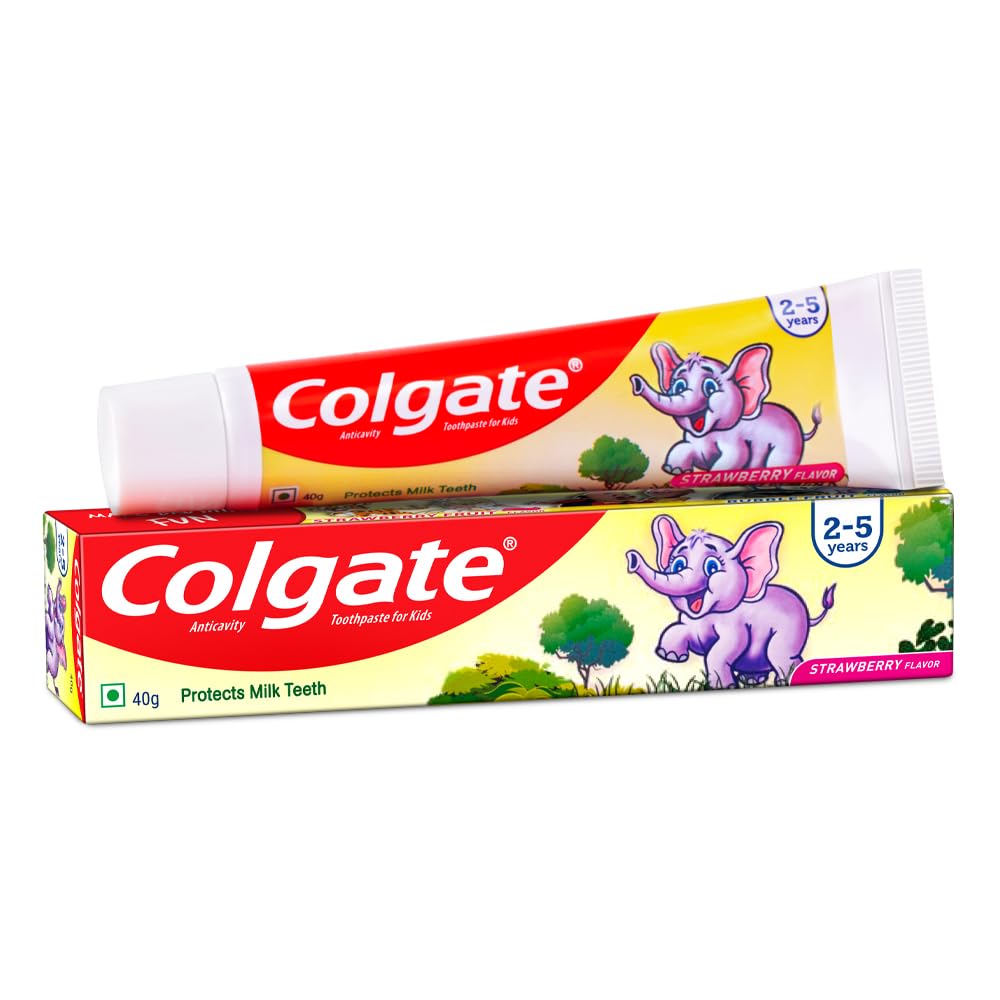 Colgate strawberry kids toothpaste 40 g tube front pack