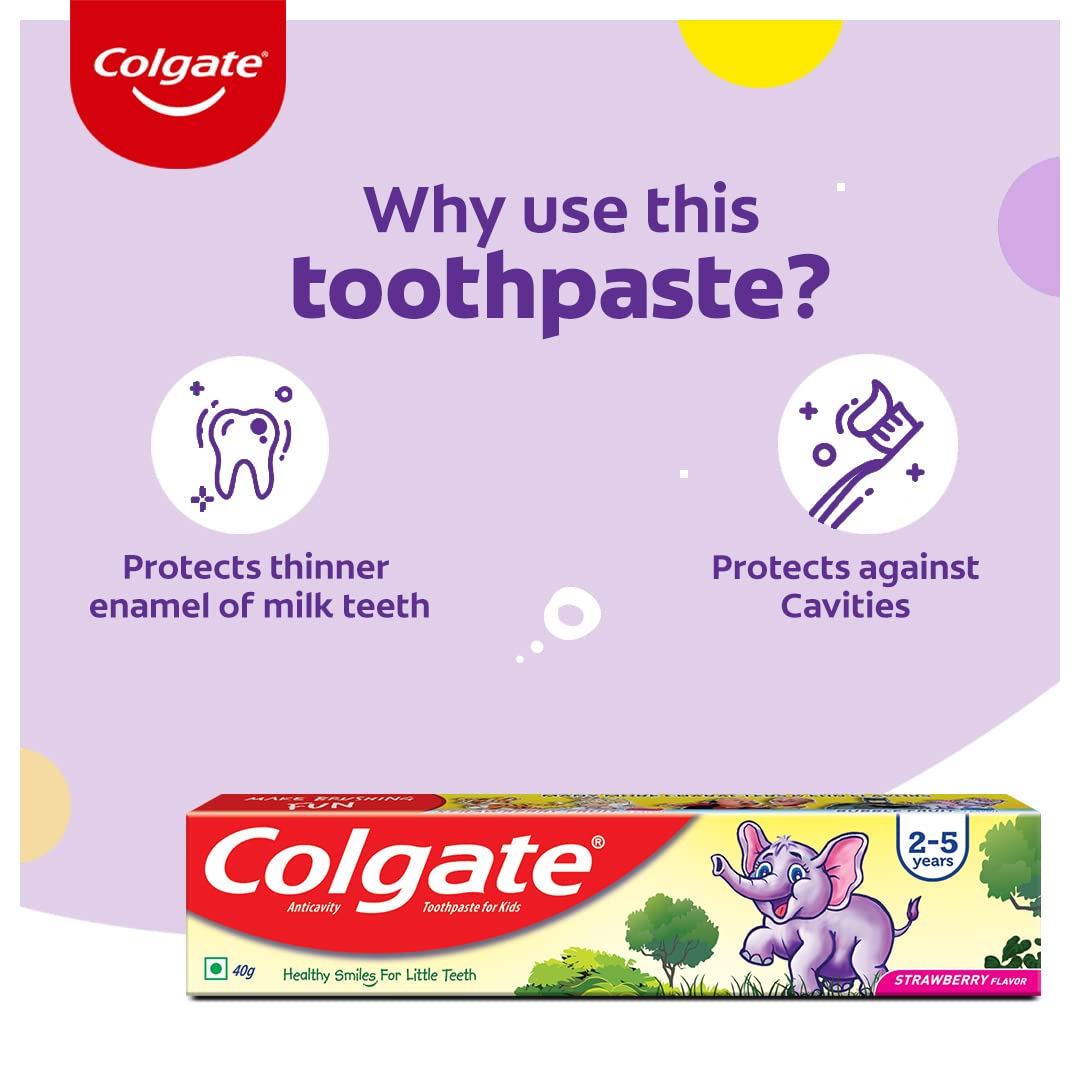 Colgate Kids Strawberry 40g Toothpaste, Cavity Protection – view 2