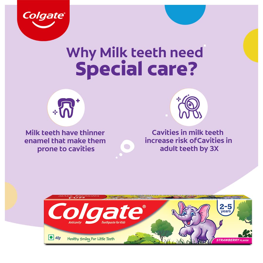 Colgate Kids Strawberry 40g Toothpaste, Cavity Protection – view 3