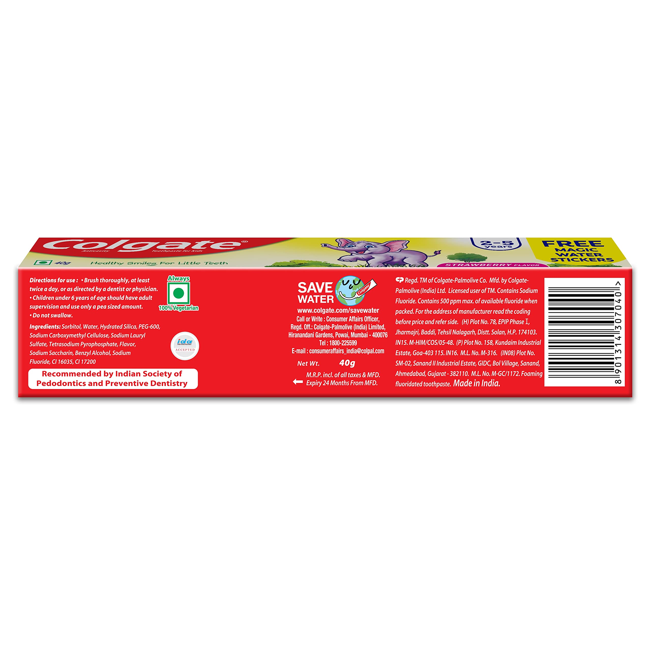 Colgate Kids Strawberry 40g Toothpaste, Cavity Protection – view 5