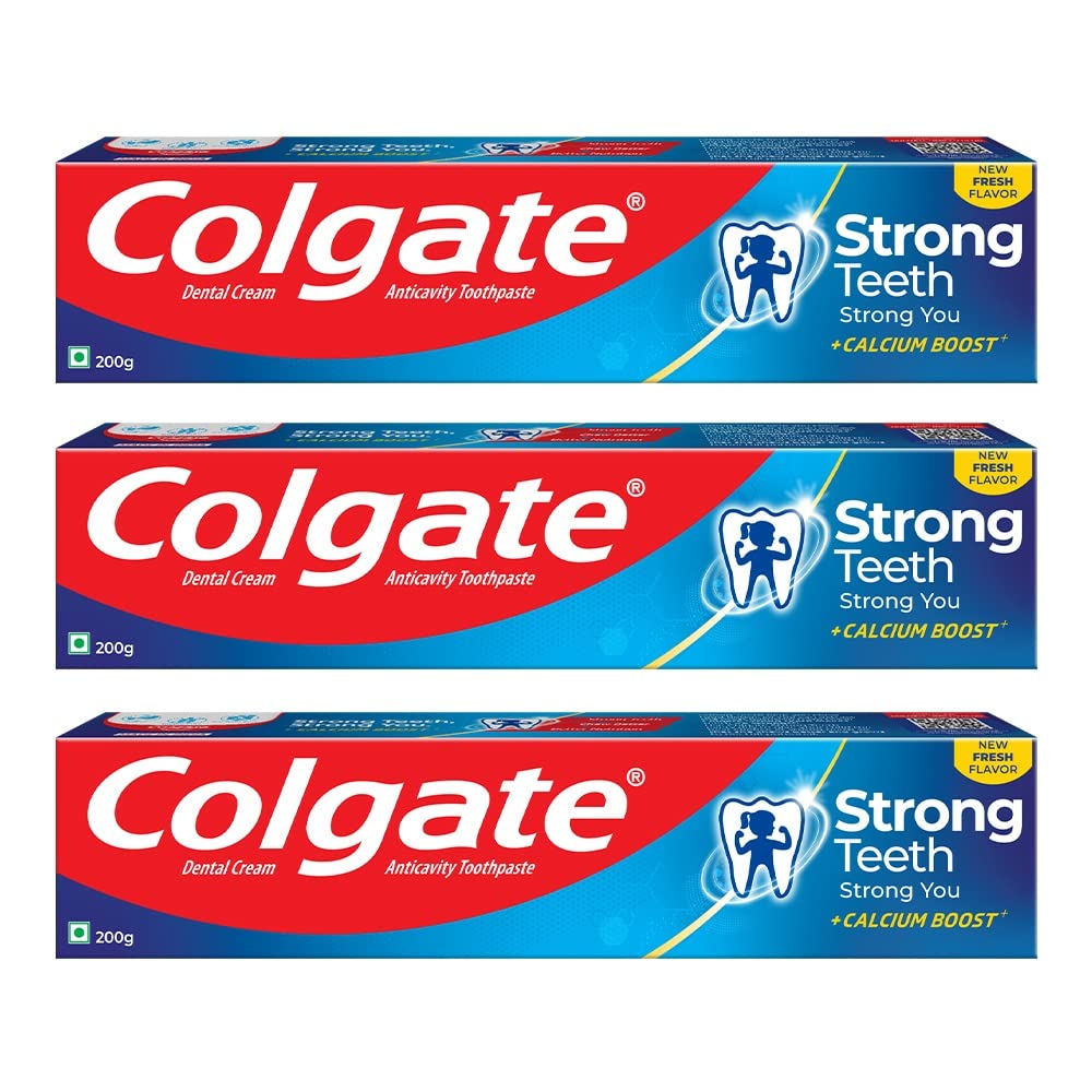 Colgate Strong Teeth calcium boost toothpaste three tube pack