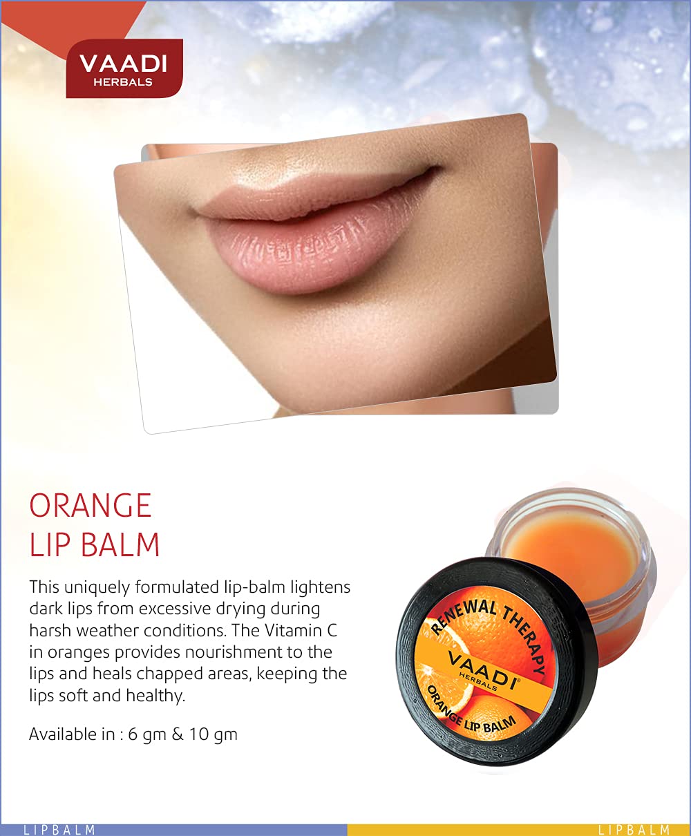 Vaadi Herbals Lip Balm, Orange and Shea Butter, 10gms x 4 – view 4