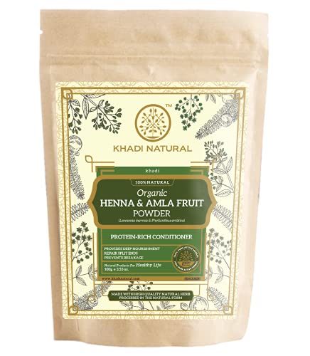 Khadi Natural henna and amla fruit organic powder bag