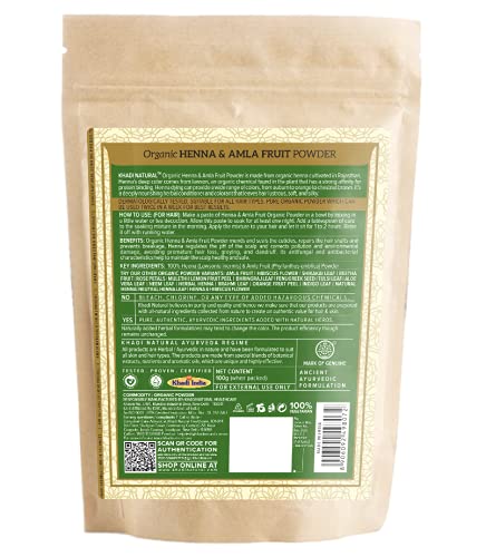 KHADI NATURAL Henna & Amla Fruit Organic Powder – view 2