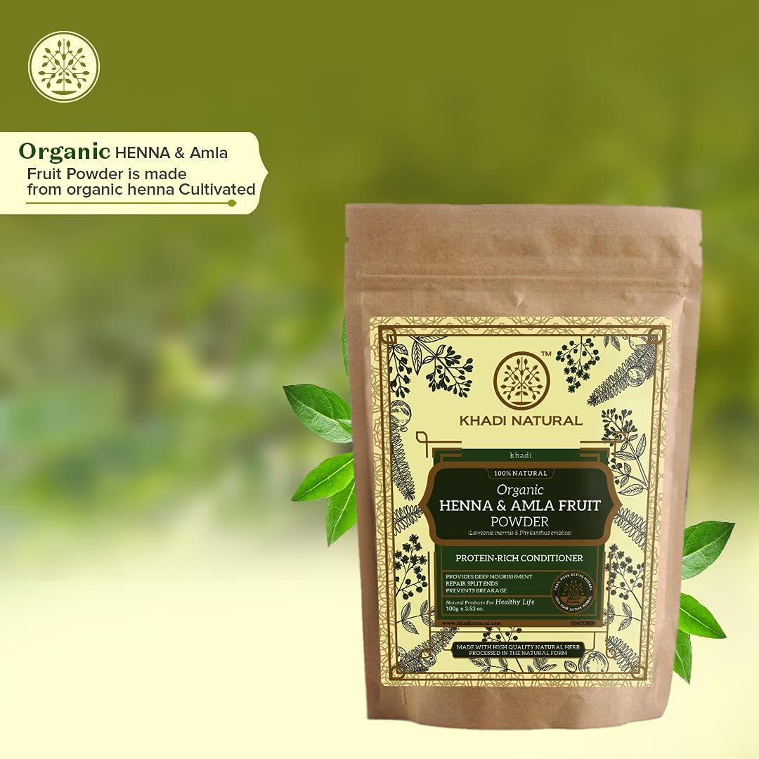 KHADI NATURAL Henna & Amla Fruit Organic Powder – view 8