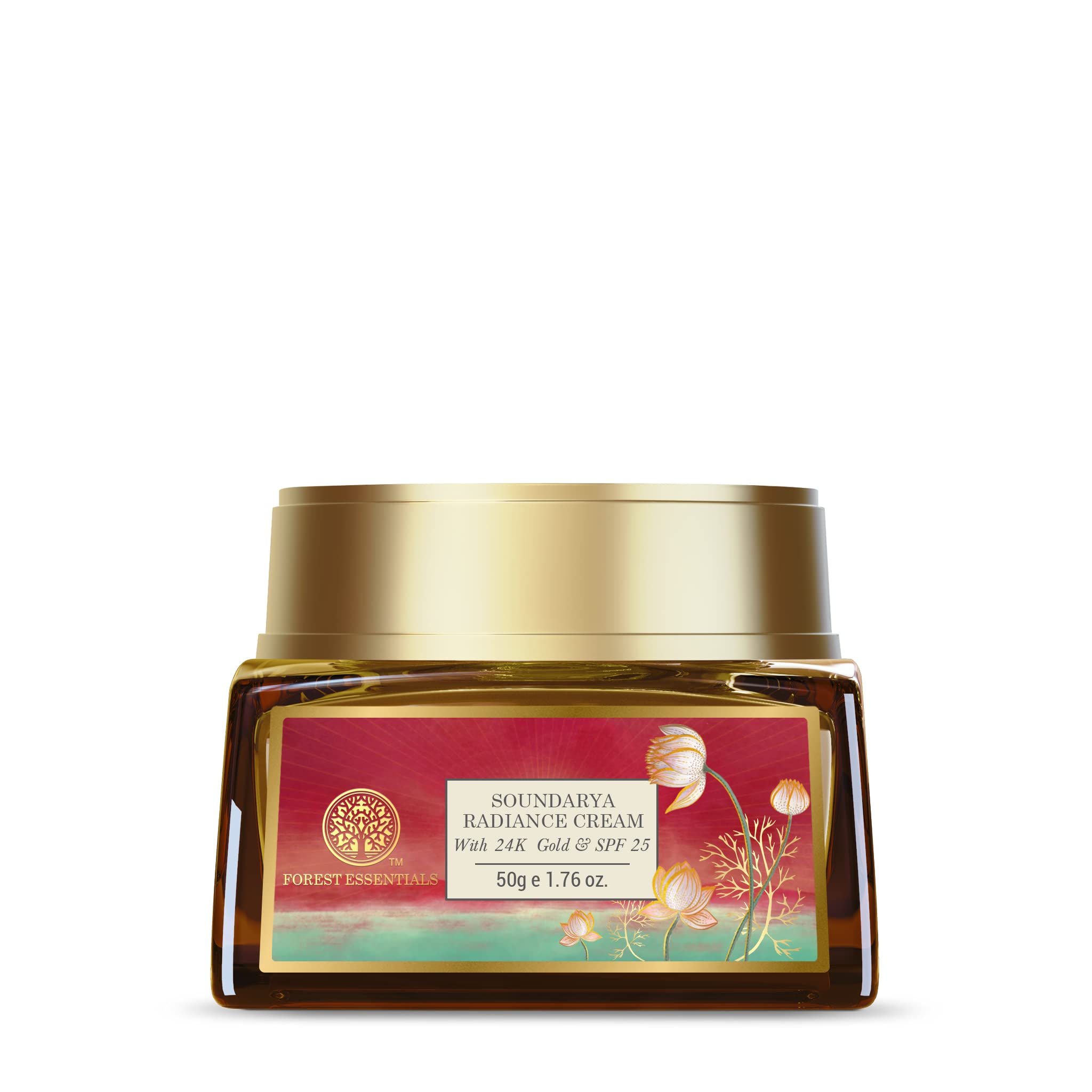 Forest Essentials Soundarya Radiance Cream With 24K Gold & SPF 25& Forest Essentials Soundarya Advanced Age Defying Serum – view 2