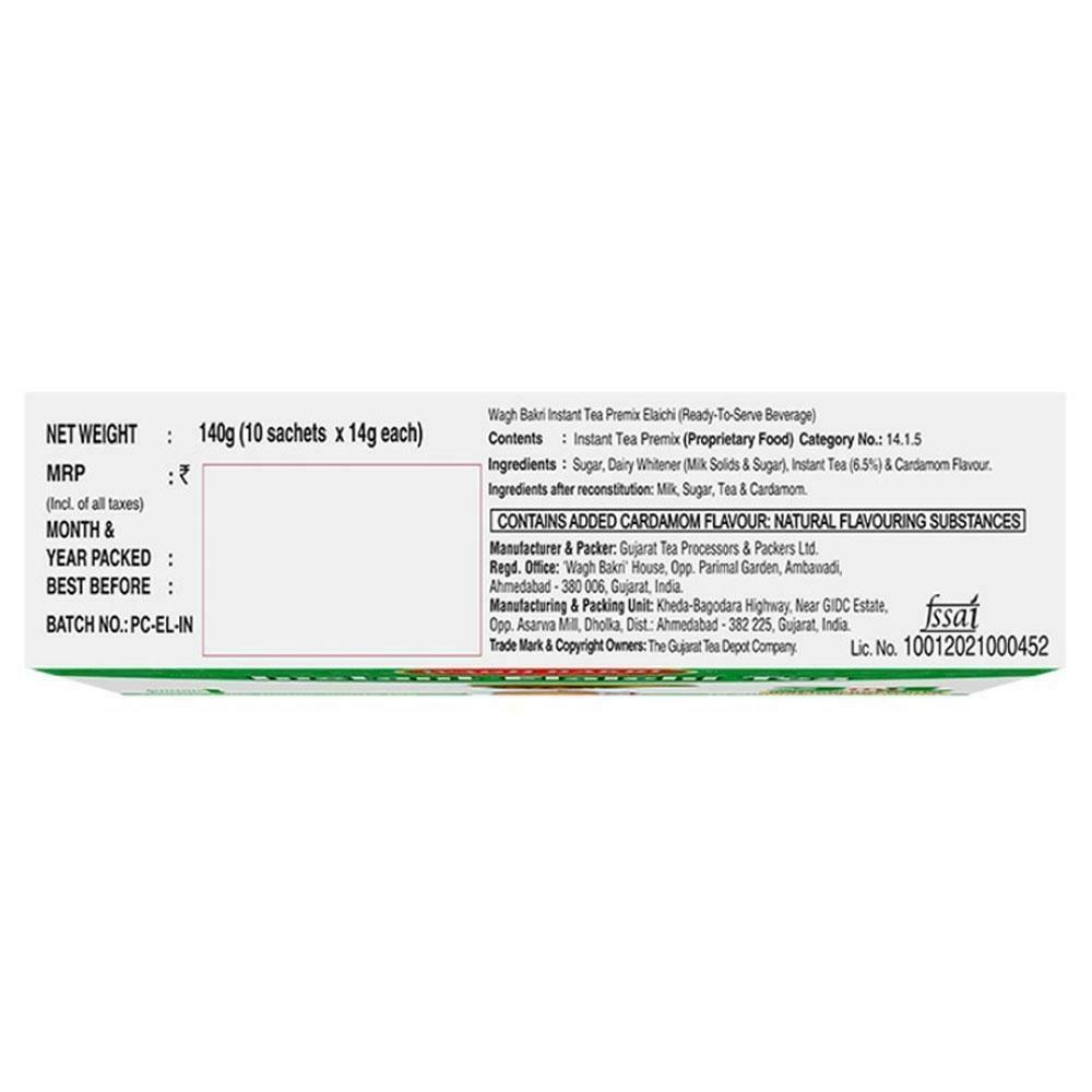 Wagh Bakri Instant Elachi Tea Premix 140 G (14 G X 10 Sachets) – view 2