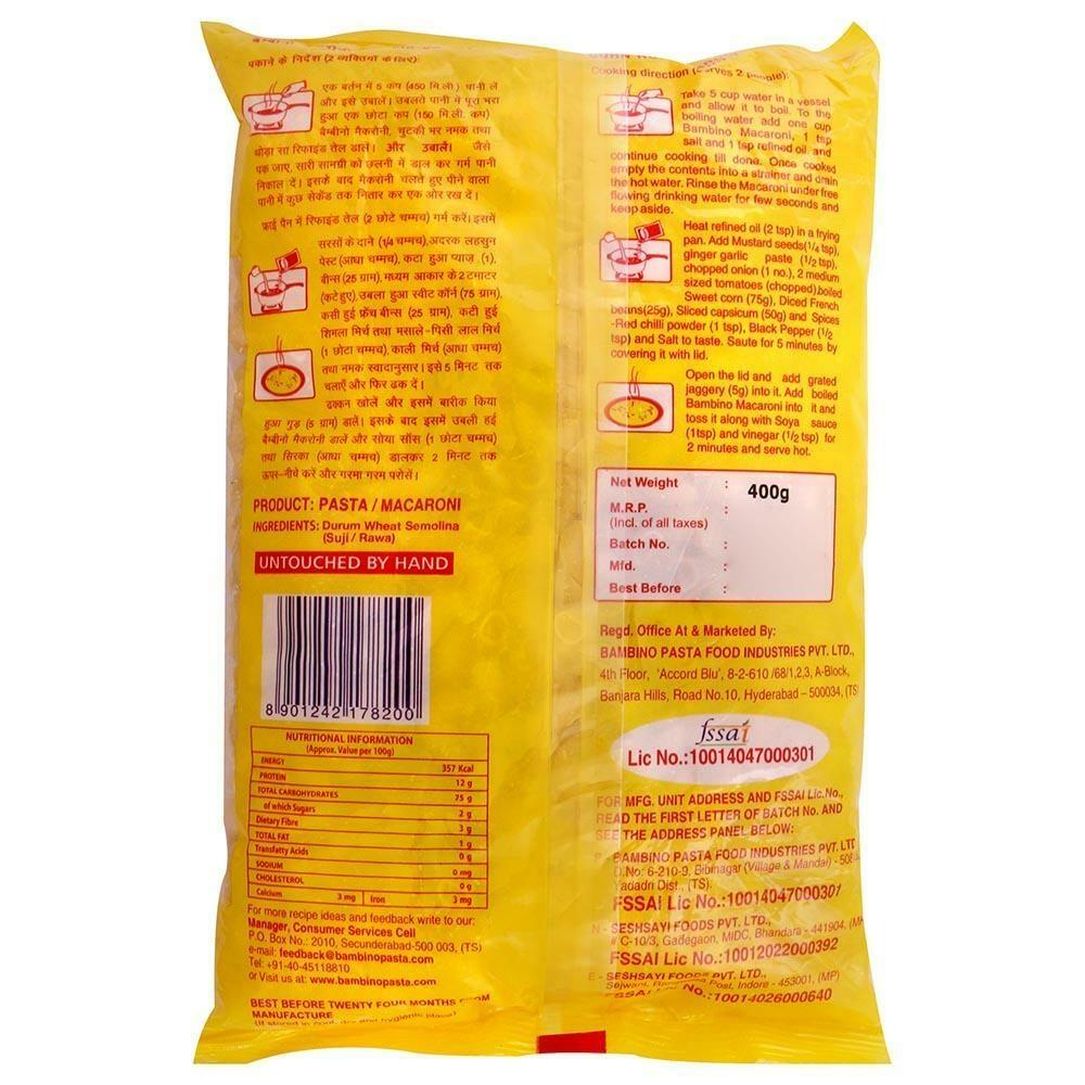 Bambino Elbow Macaroni Pasta 400 G – view 2