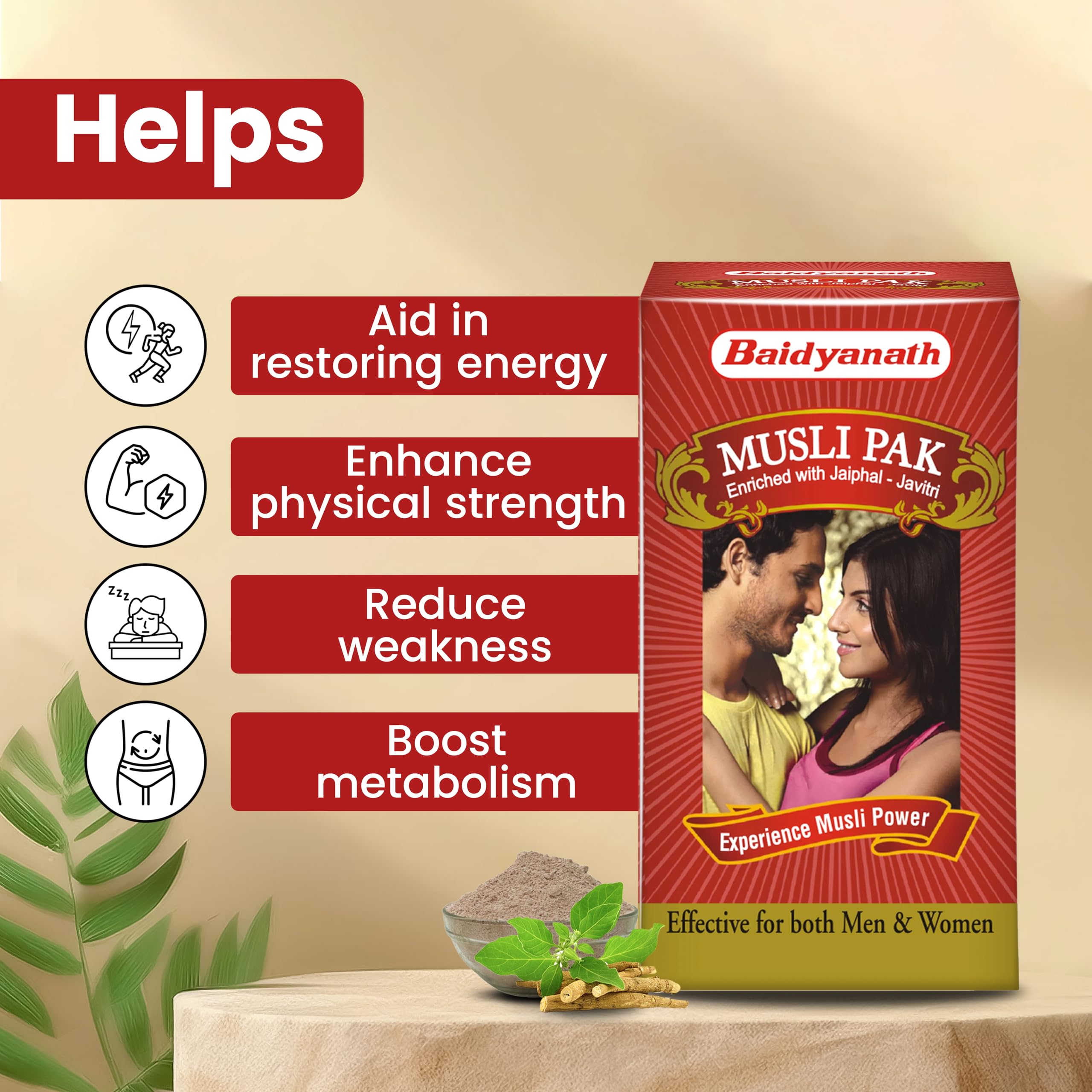 Baidyanath Musli Pak - Made with Pure Safed Musli for Strength and Vitality - 250g Powder – view 4