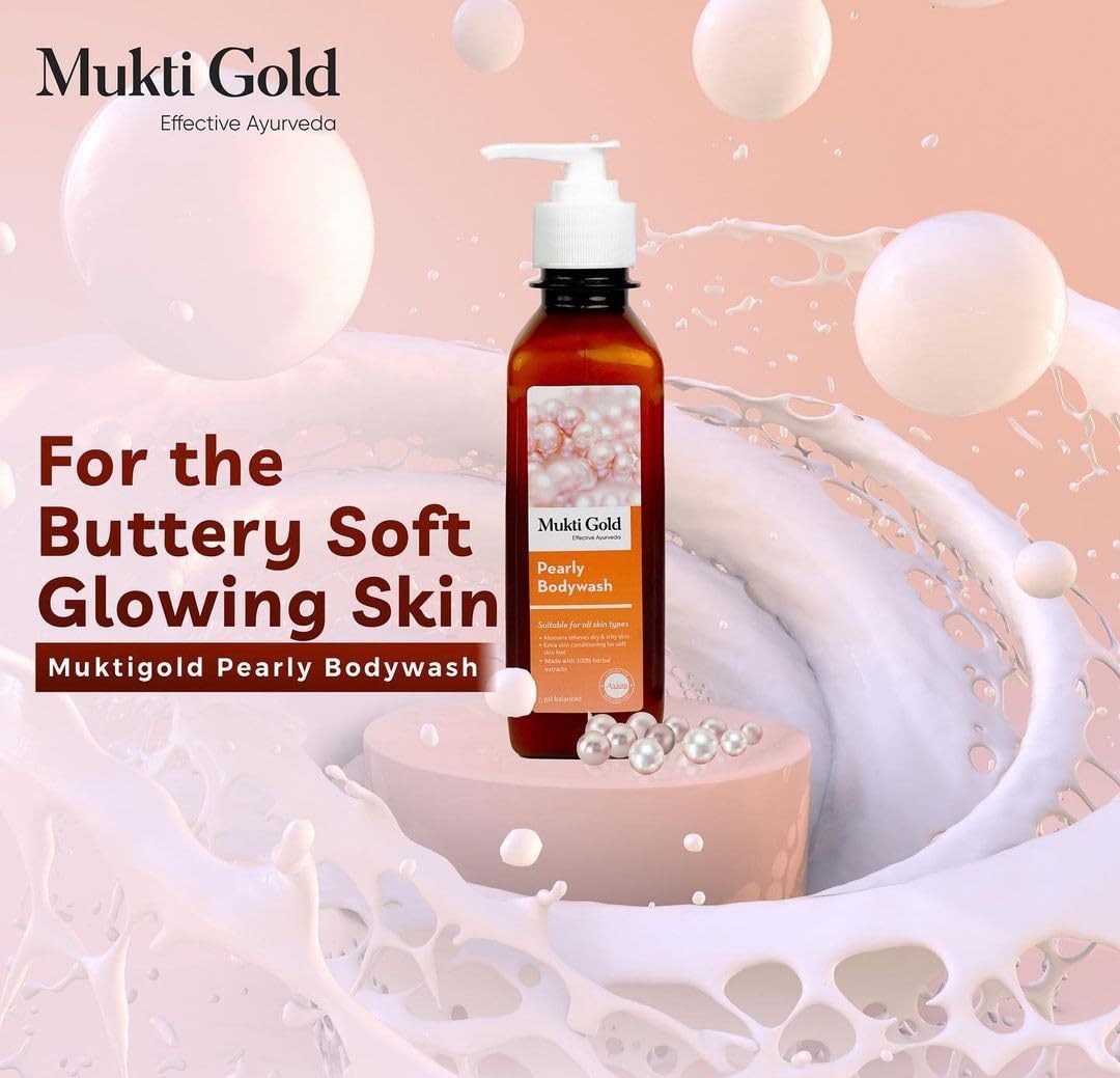 Axiom Mukti Gold Pearly Body wash, Made with herbal extracts, Aloevera Relieves Dry & Itchy Skin with Extra Skin Conditioning, Useful for all skin types, Soft skin feel -250ml – view 3