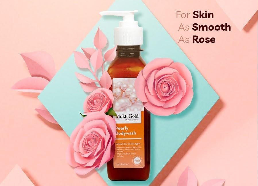 Axiom Mukti Gold Pearly Body wash, Made with herbal extracts, Aloevera Relieves Dry & Itchy Skin with Extra Skin Conditioning, Useful for all skin types, Soft skin feel -250ml – view 5