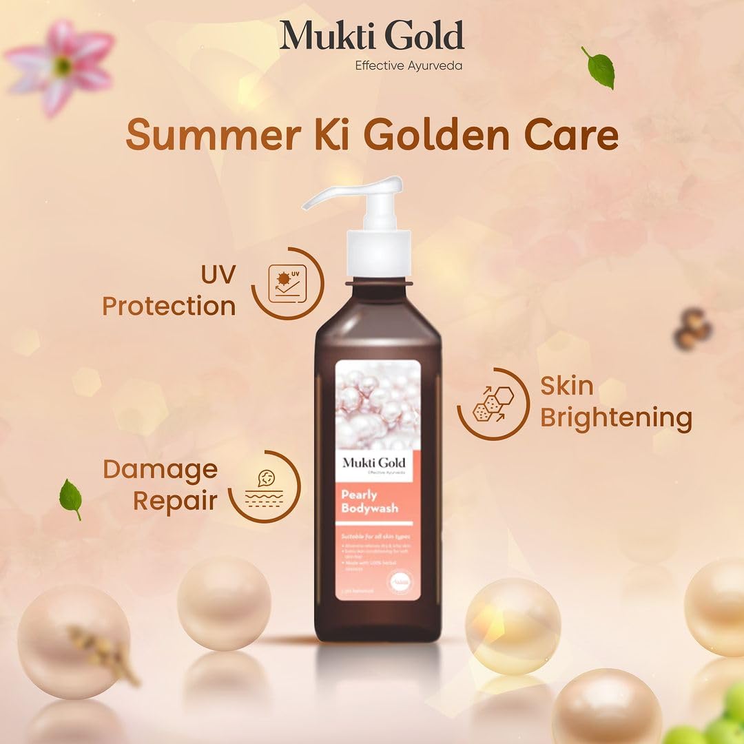 Axiom Mukti Gold Pearly Body wash, Made with herbal extracts, Aloevera Relieves Dry & Itchy Skin with Extra Skin Conditioning, Useful for all skin types, Soft skin feel -250ml – view 8