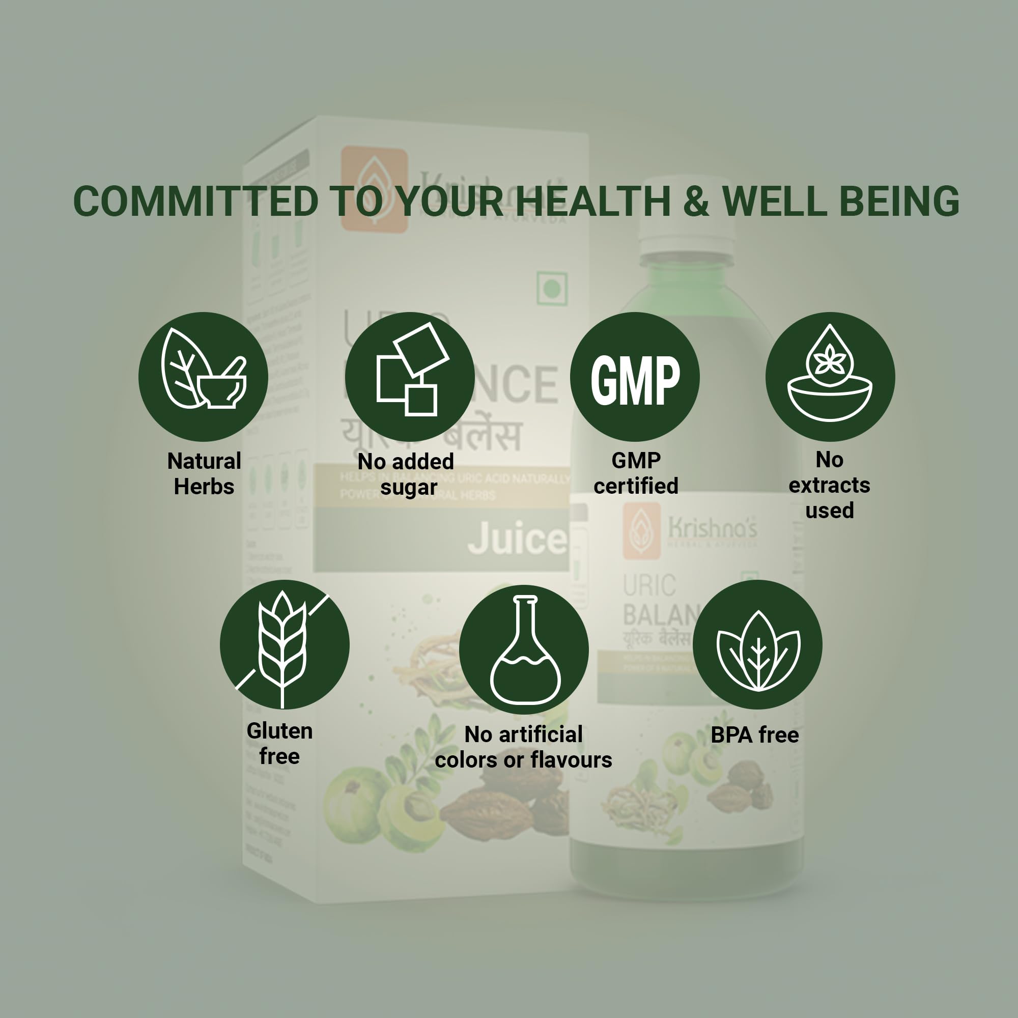 KRISHNA'S HERBAL & AYURVEDA Uric Balance Juice 1000 Ml – view 7