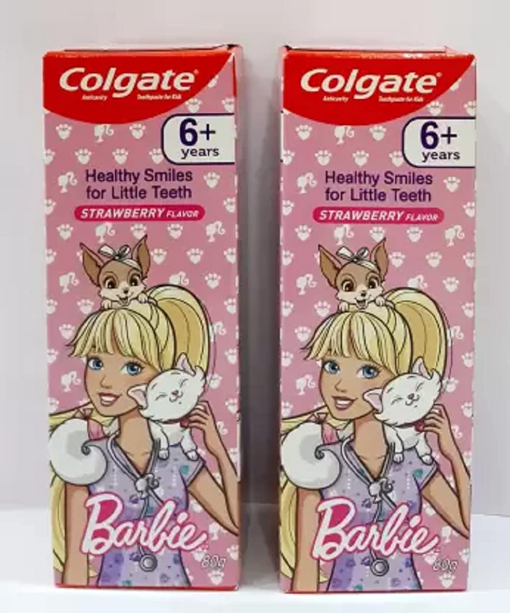 Colgate kids fluoride toothpaste with Barbie design pack of 2