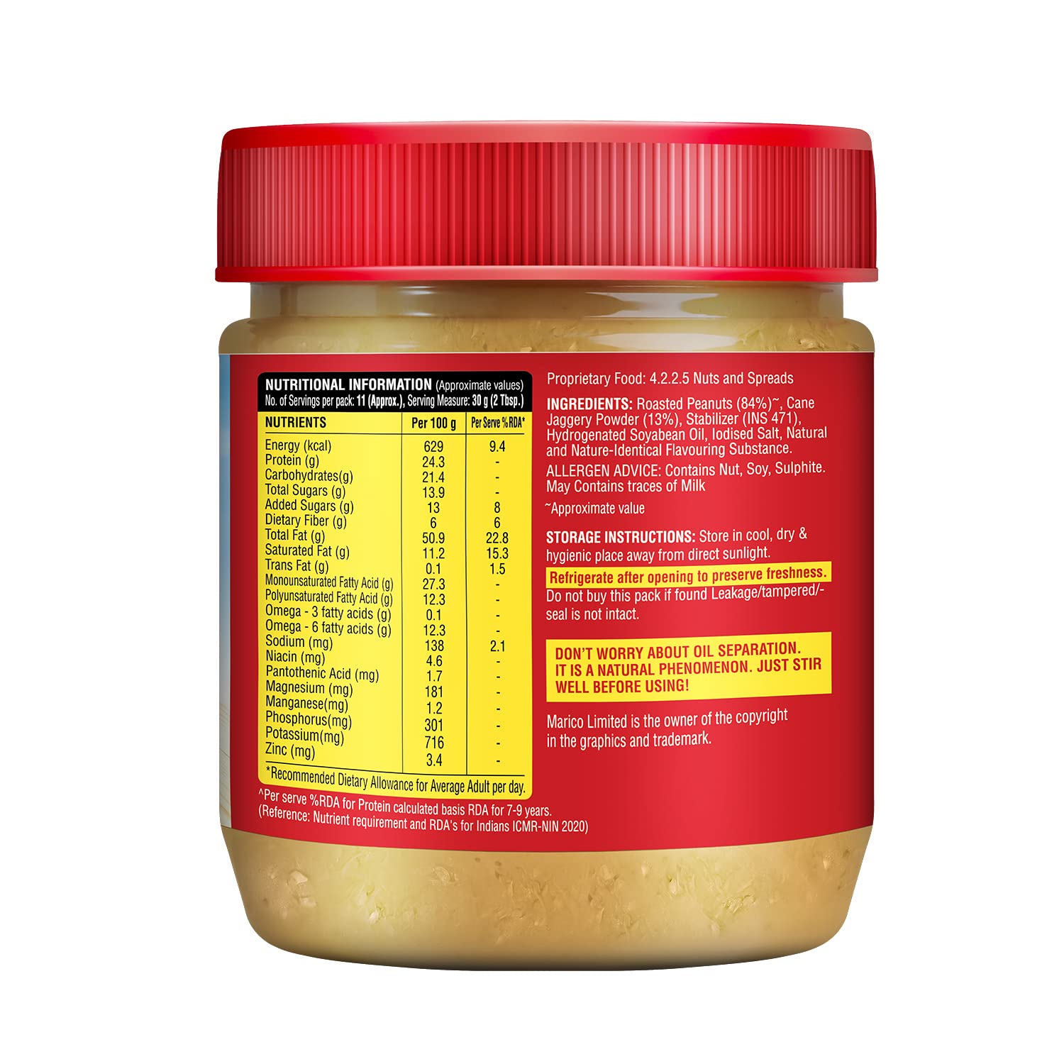 Saffola Peanut Butter Crunchy, 350 gm – view 2