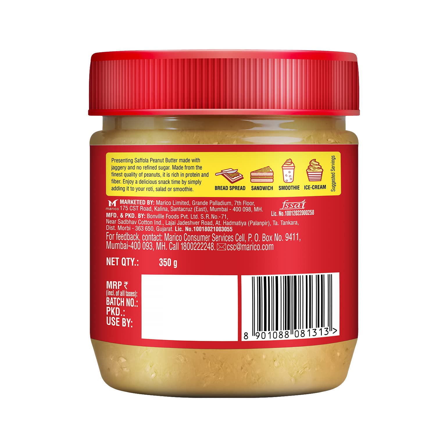 Saffola Peanut Butter Crunchy, 350 gm – view 9