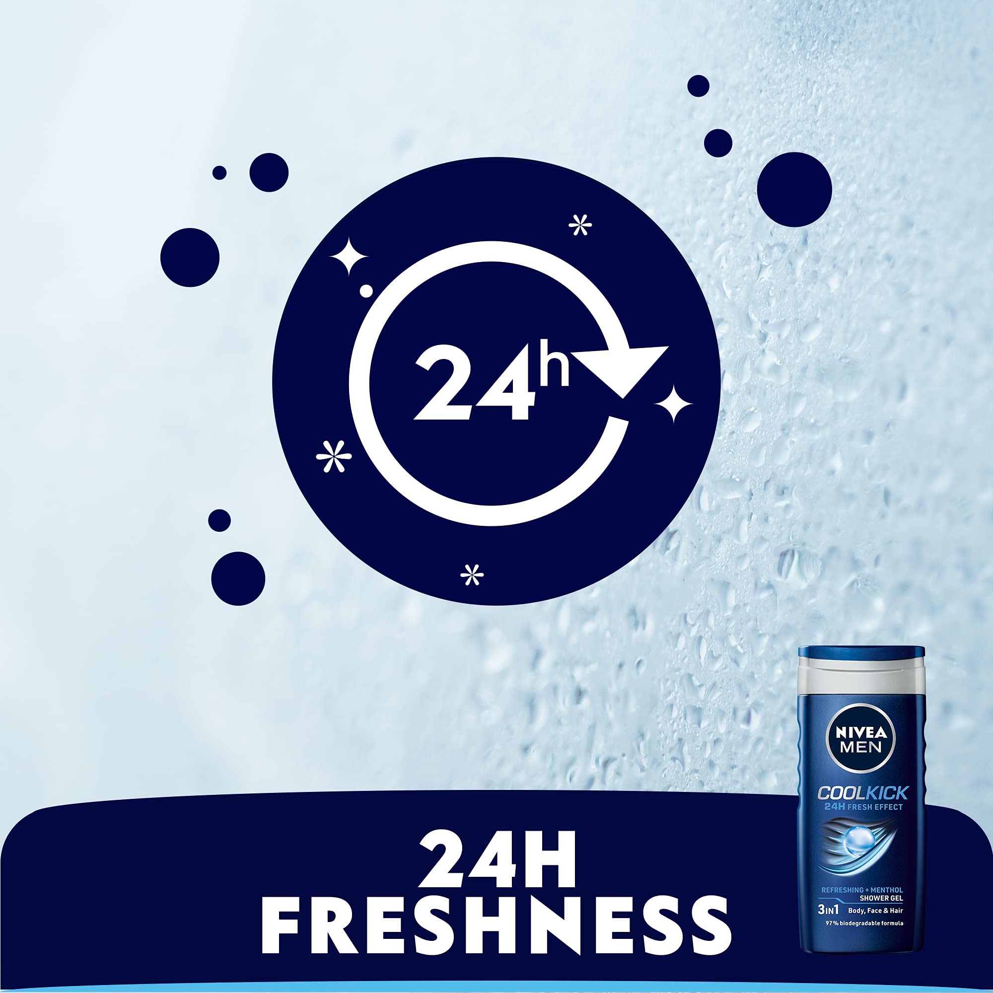 NIVEA MEN Cool Kick 250ml Body Wash – view 3
