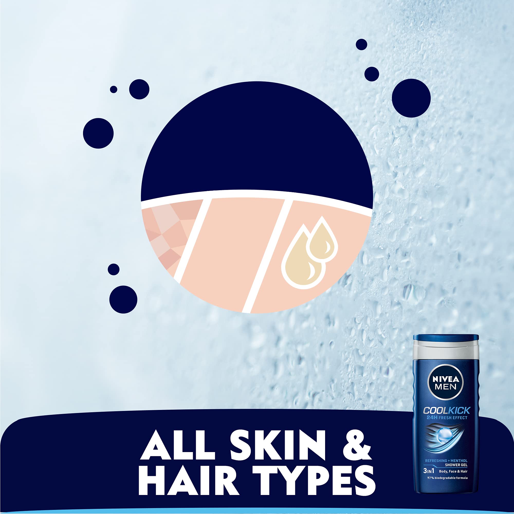 NIVEA MEN Cool Kick 250ml Body Wash – view 4
