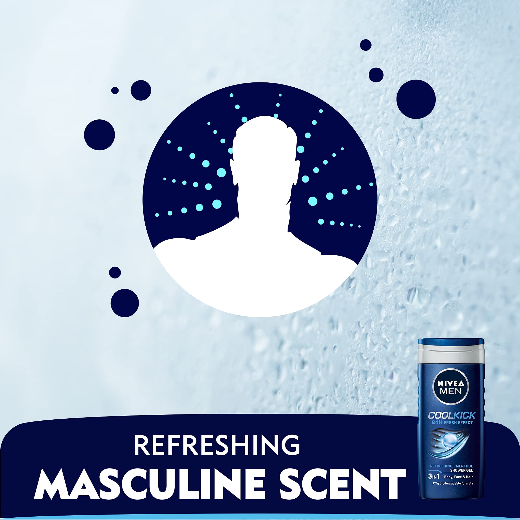 NIVEA MEN Cool Kick 250ml Body Wash – view 5