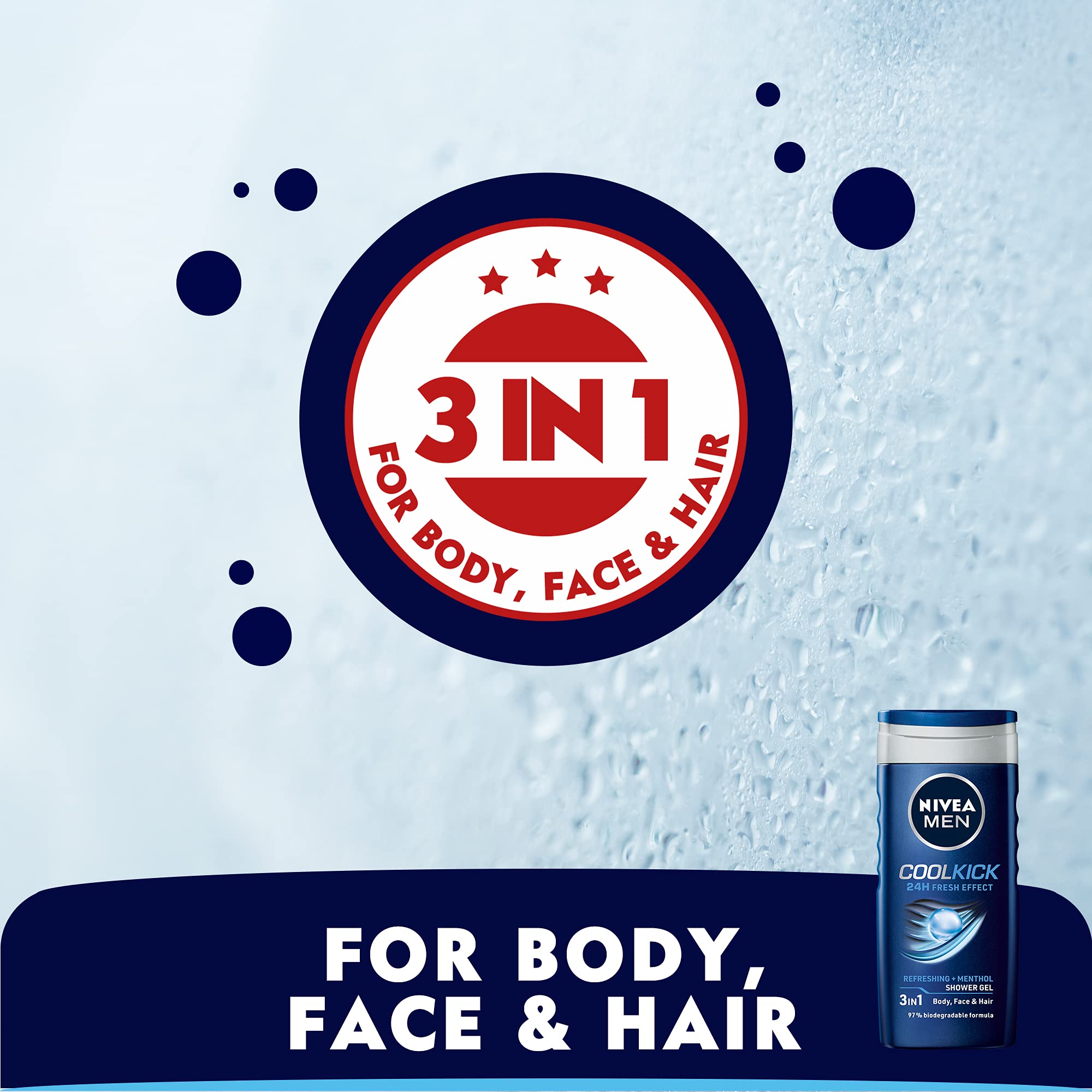 NIVEA MEN Cool Kick 250ml Body Wash – view 6