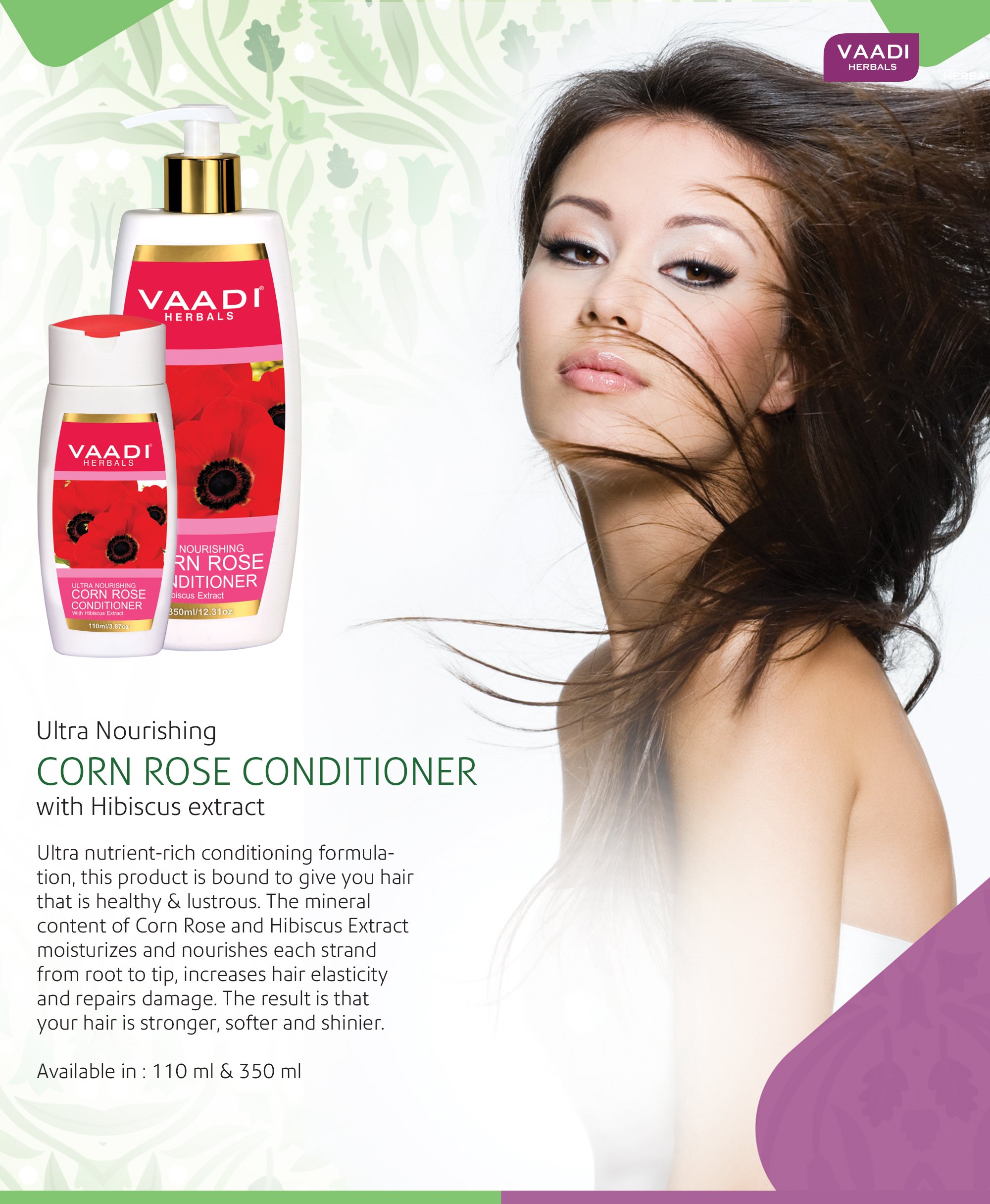 Vaadi Herbals Corn Rose Conditioner With Hibiscus Extract, 110Ml – view 3