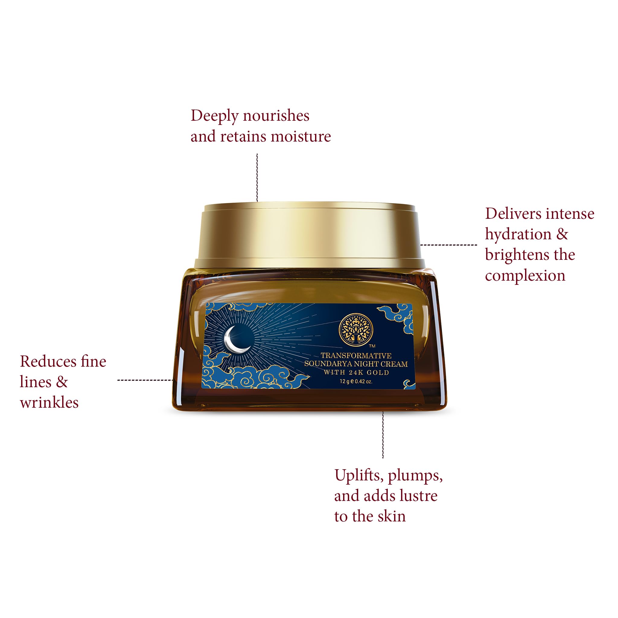Forest Essentials Transformative Soundarya Anti Ageing Night Cream with 24K Gold – view 2