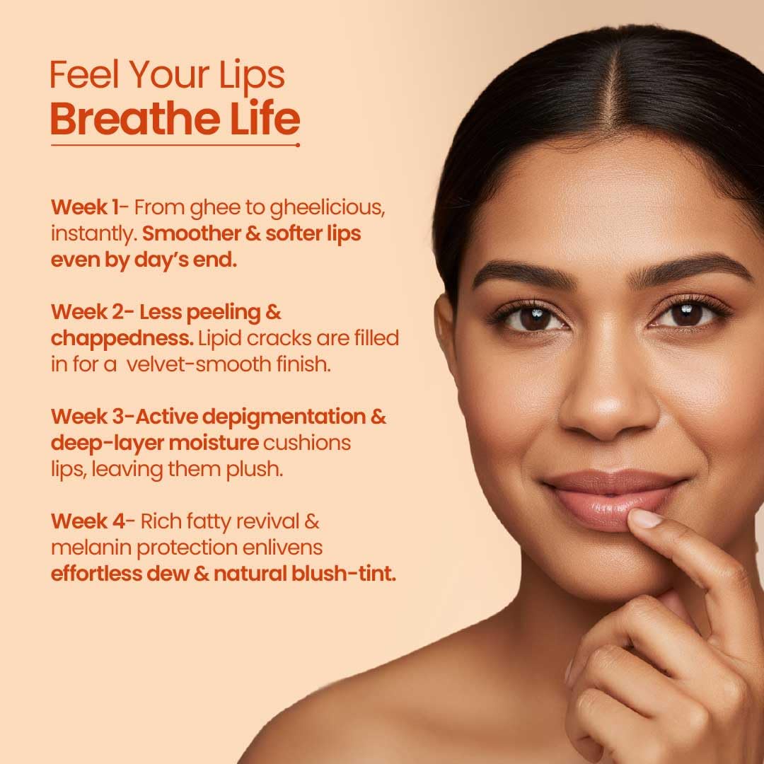 Nat Habit Orange Marigold Lip Balm Fresh Infused Lip Butter With Desi Ghee & Raw Honey For Lip Pigmentation, Lightening, Lip Repair, Dark And Chapped Lips (8gm) (Pack of 2) – view 7