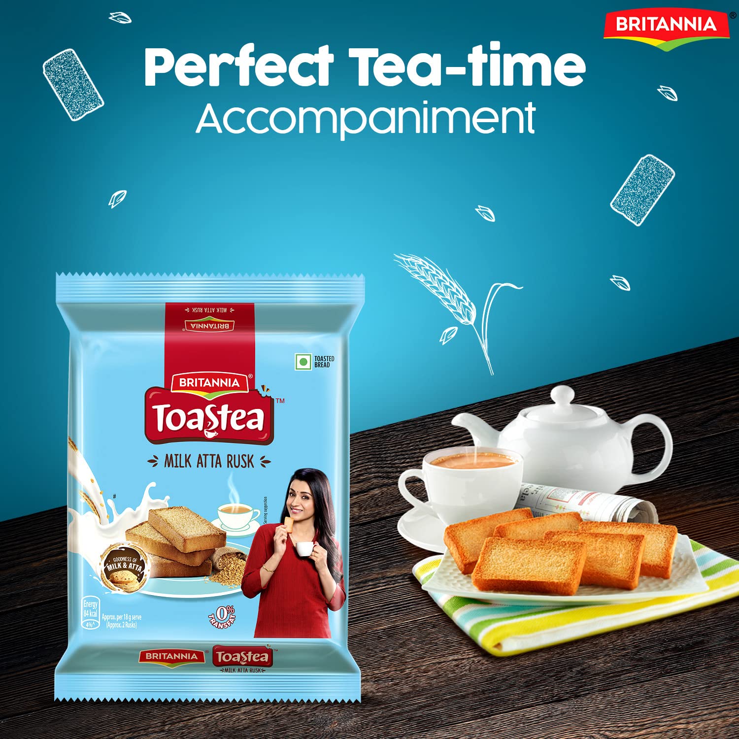 Britannia Toastea Milk Rusk Toast, 182g / 200g (Weight May Vary) – view 8