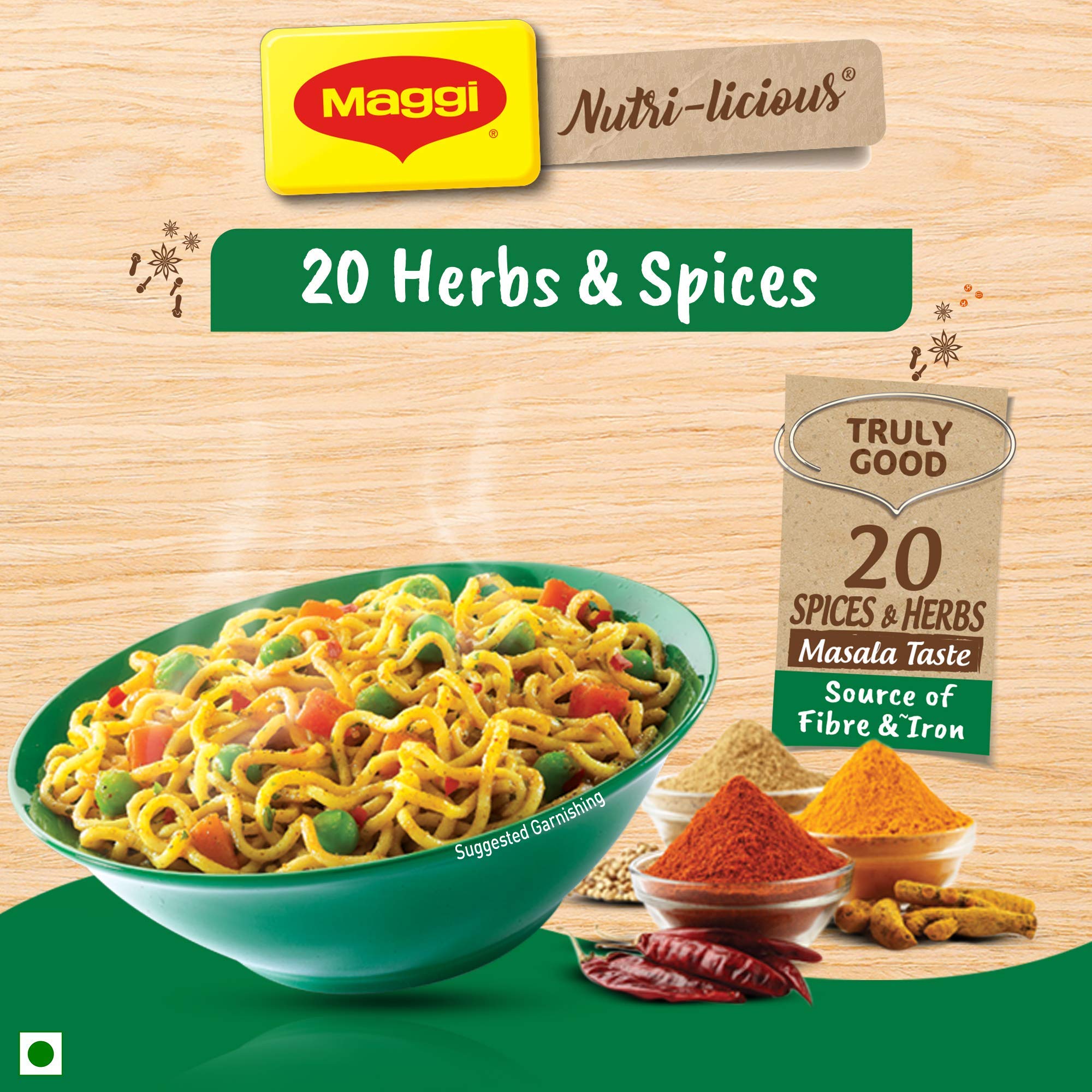 Maggi Nutri-Licious Masala Veg Atta Noodles, Preservative Free 290 grams – view 6