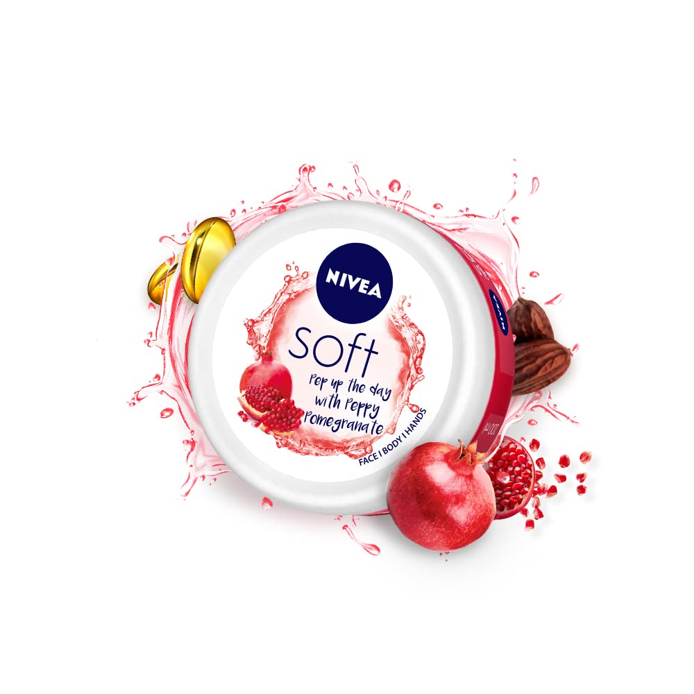 NIVEA Soft Peppy Pomegranate light moisturizer 200ml jar