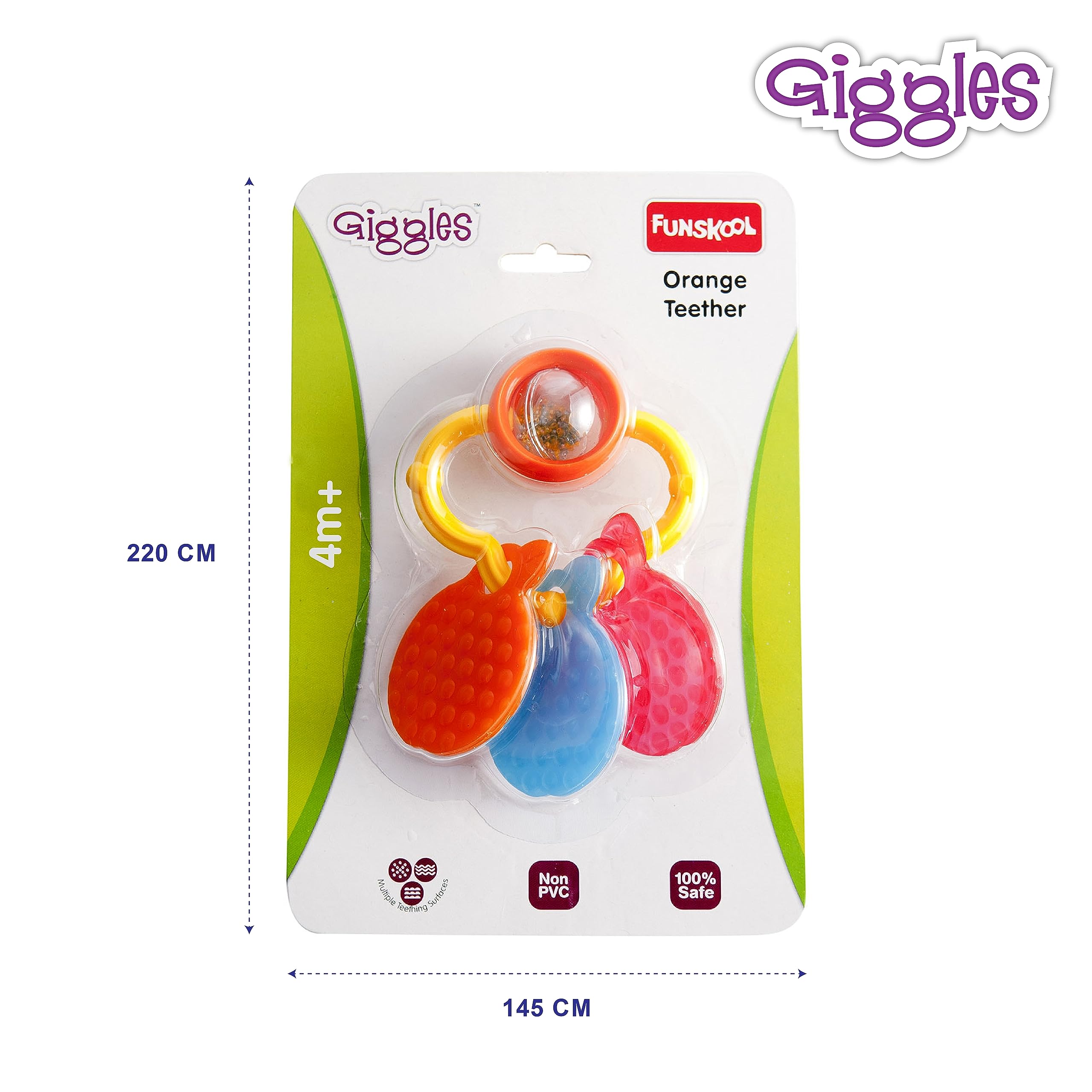 Funskool Giggles, Tree Teether Rattle, Multicolour, Tree Shaped Rattle, 4 Months and Above – view 2