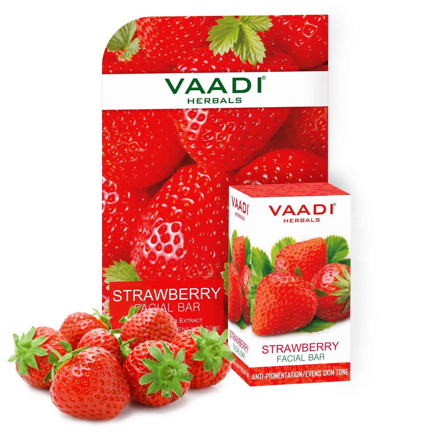 Vaadi Herbals Strawberry Facial Bar with Grapeseed Extract, 25g – view 2