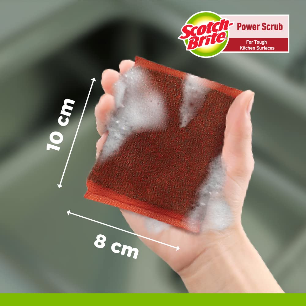 Scotch-Brite Power Scrub with Steel mesh for Utensil Cleaning- for Tough Stain Removal- Pack 5 – view 4